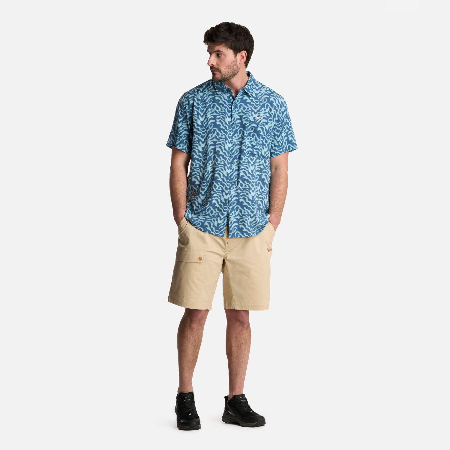 Camisa Hombre SeaSide Short Sleeve Shirt Print Azul Lippi-4