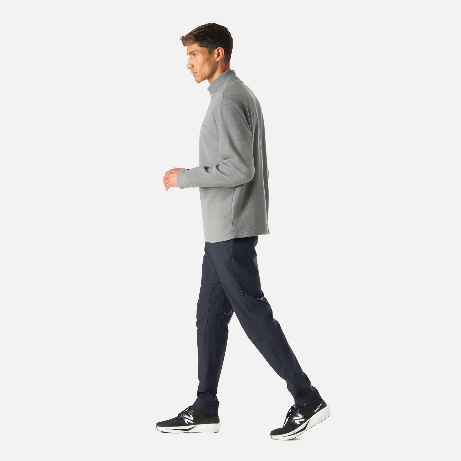 Polerón Hombre Cool Down 1/4 Zip Fleece Gris Medio Vulcano-2