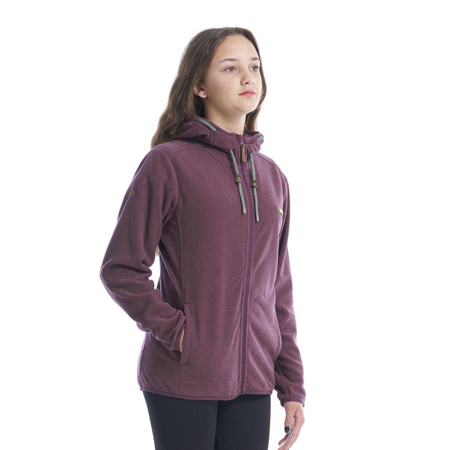 Poleron Teen Girl Stripes Nano-F Full Zip Vino Lippi-2