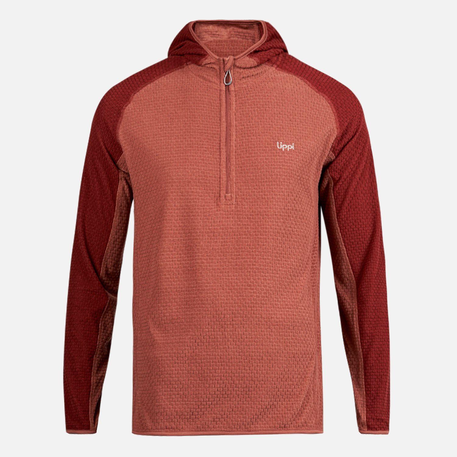 Poleron Hombre Jacaranda Nano-F 1/4 Zip Hoody Terracota Lippi-0