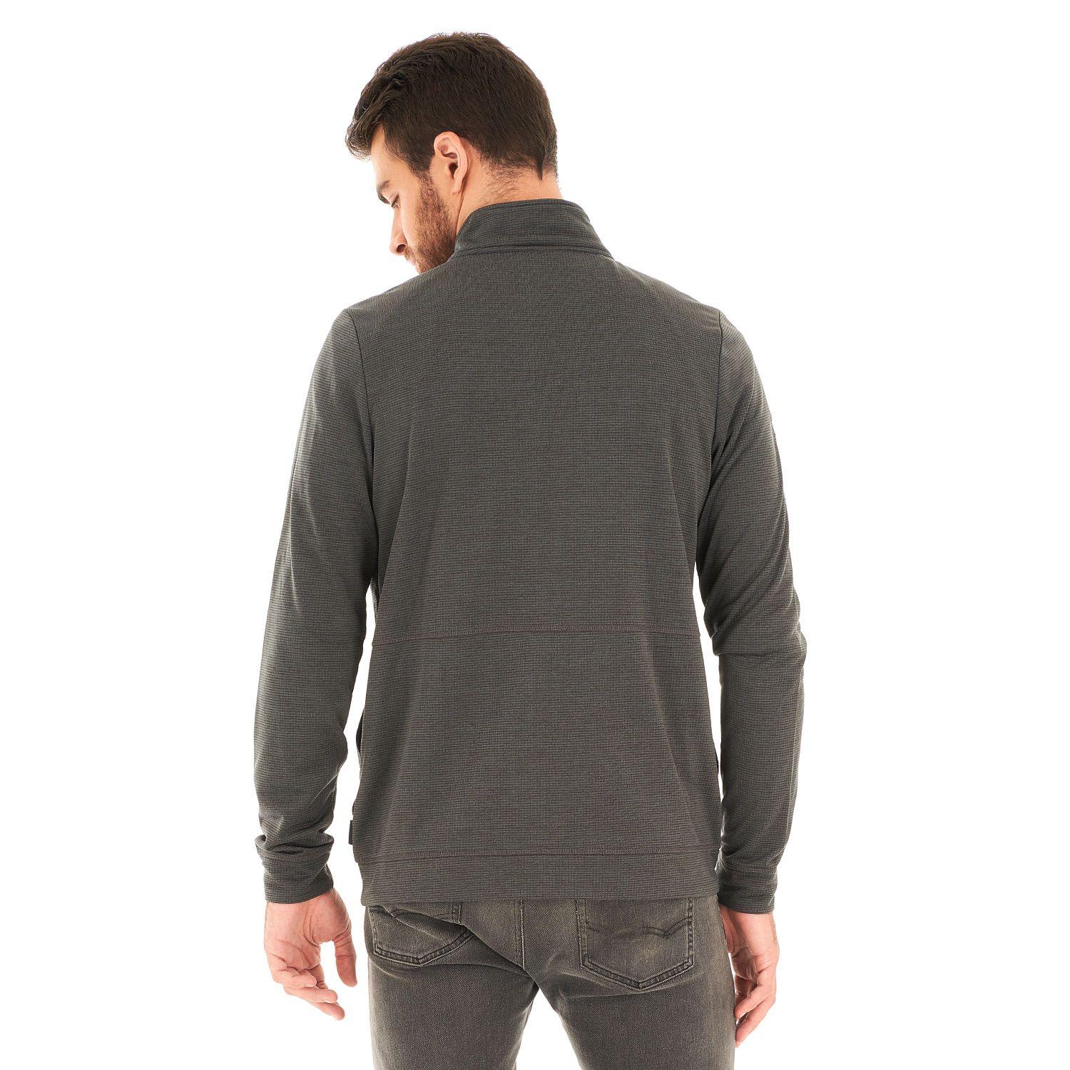 Poleron Hombre Orbital Nano-F Full Zip Melange Gris Lippi I21-5