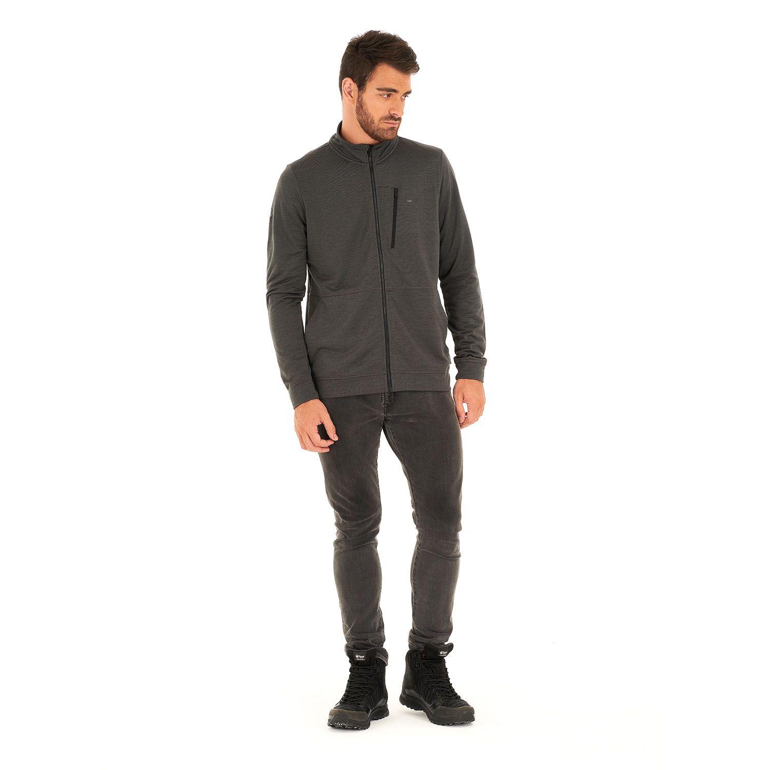 Poleron Hombre Orbital Nano-F Full Zip Melange Gris Lippi I21-8