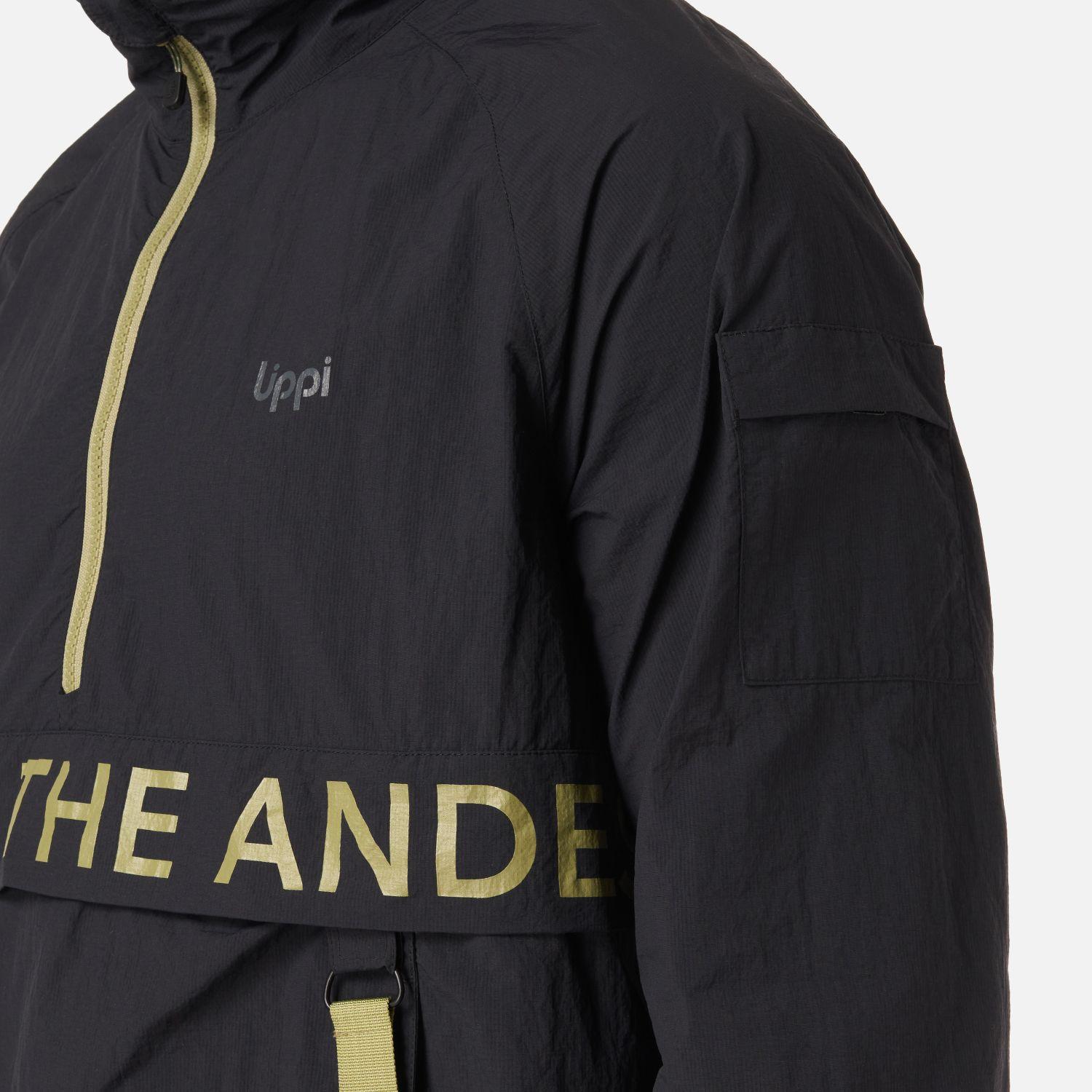 Chaqueta Hombre WindCity WindBreaker 1/4 Zip Jacket Negro Lippi V26-2