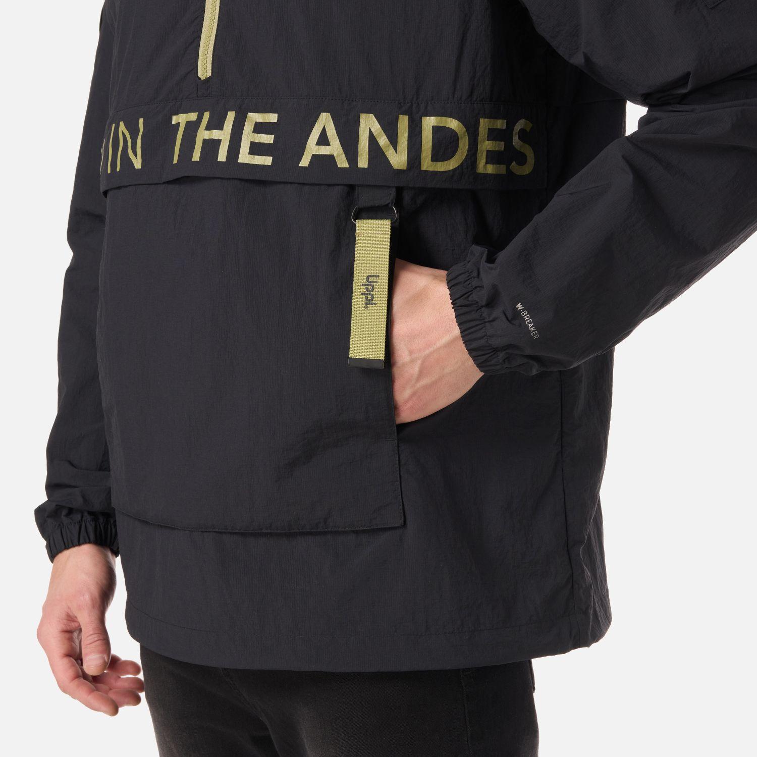 Chaqueta Hombre WindCity WindBreaker 1/4 Zip Jacket Negro Lippi V26-4