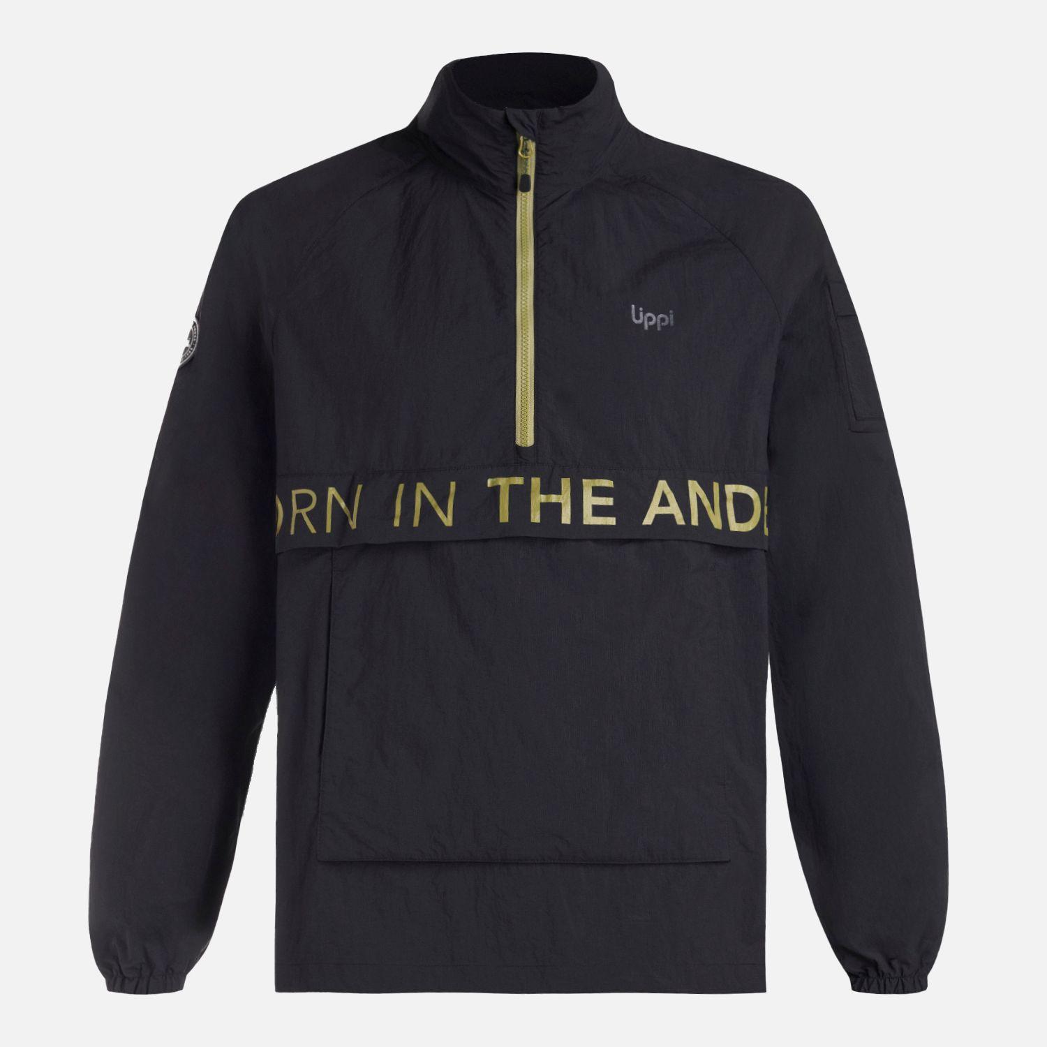 Chaqueta Hombre WindCity WindBreaker 1/4 Zip Jacket Negro Lippi V26-7