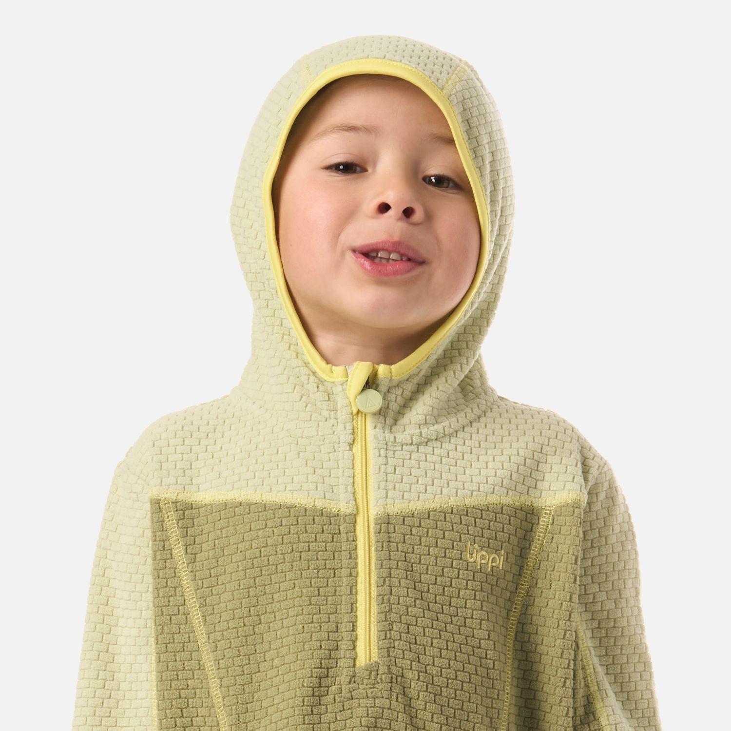 Polerón Niño Saltamontes Nano-F 1/4 Zip Hoody Verde Lippi V26-3