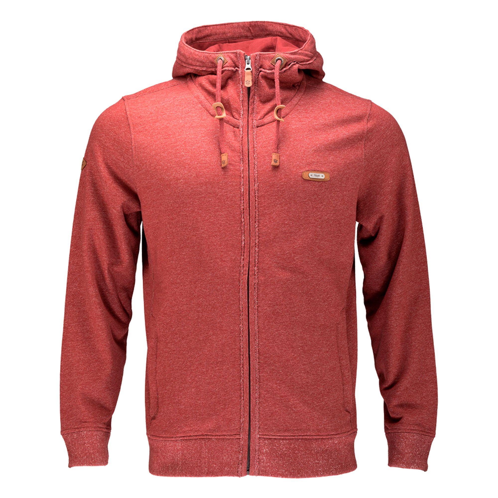 Poleron Hombre Spirit Cotton Hoody Melange Burdeo Lippi-0