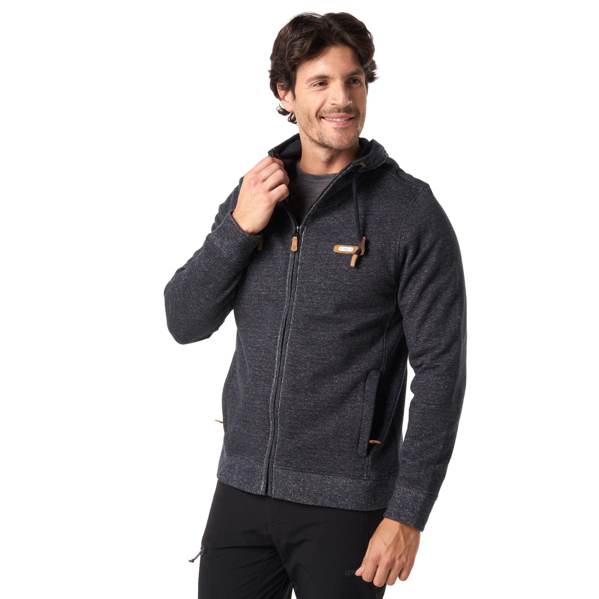 Poleron Hombre Spirit Cotton Hoody Melange Burdeo Lippi-2