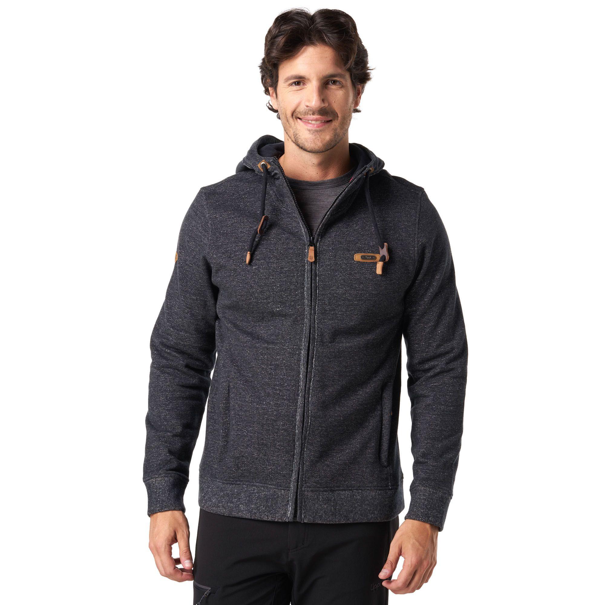 Poleron Hombre Spirit Cotton Hoody Melange Burdeo Lippi-3