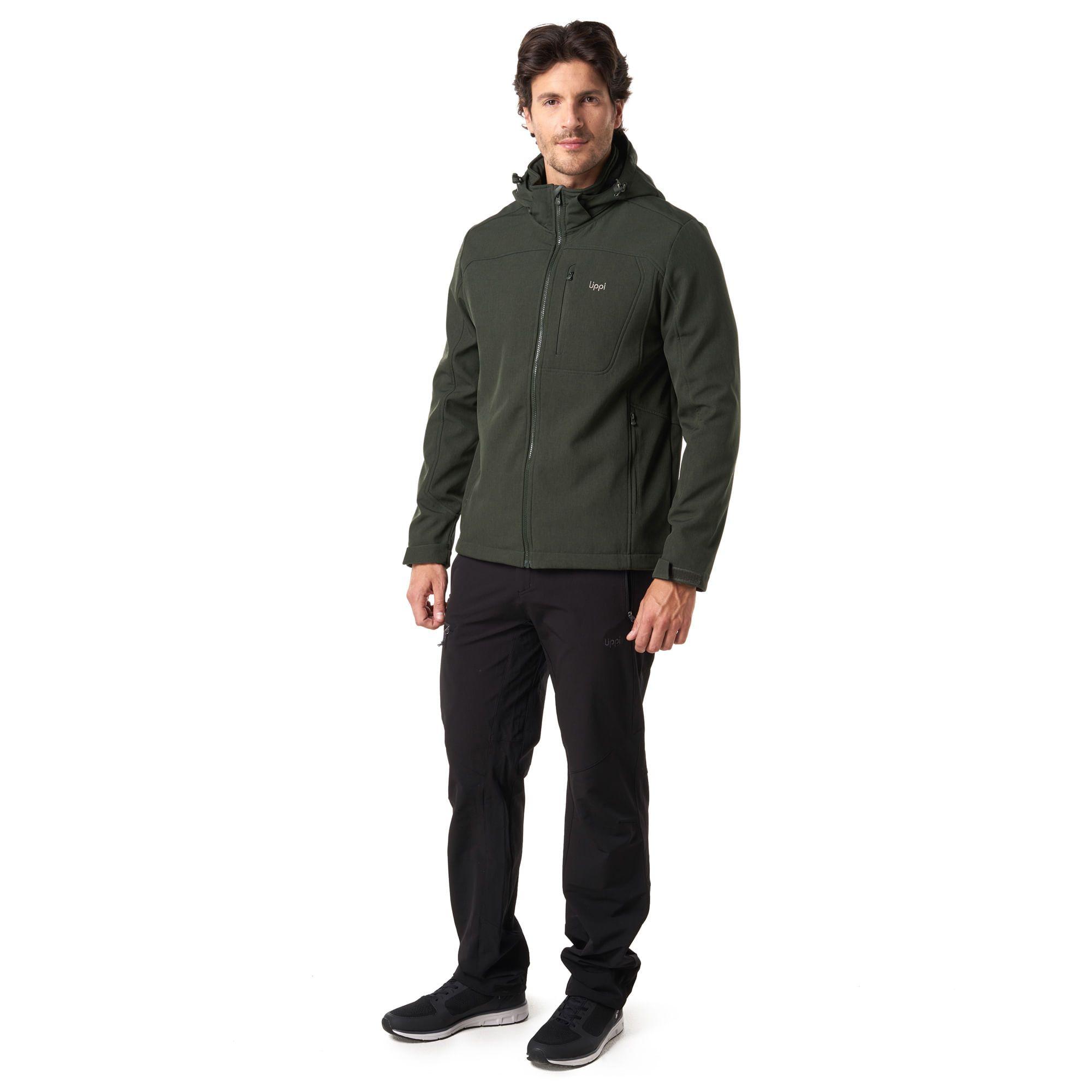 Chaqueta Hombre Macaya Softshell Hoody Jacket Melange Azul Noche Lippi I19-1