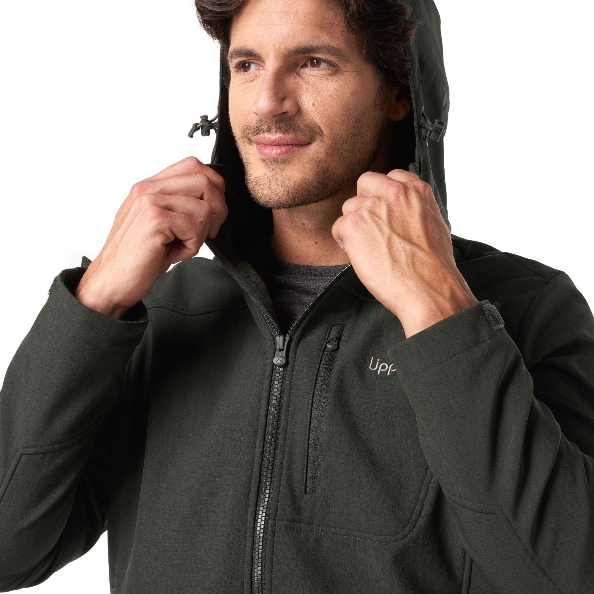 Chaqueta Hombre Macaya Softshell Hoody Jacket Melange Azul Noche Lippi I19-4
