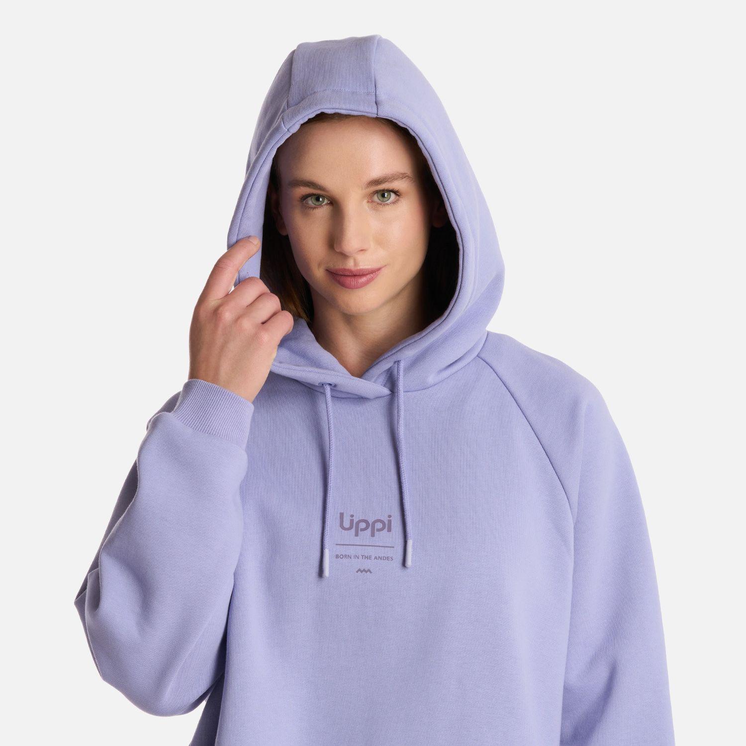 Polerón Mujer Heavy Duty Hoody Sweatshirt Lila Lippi I25-4
