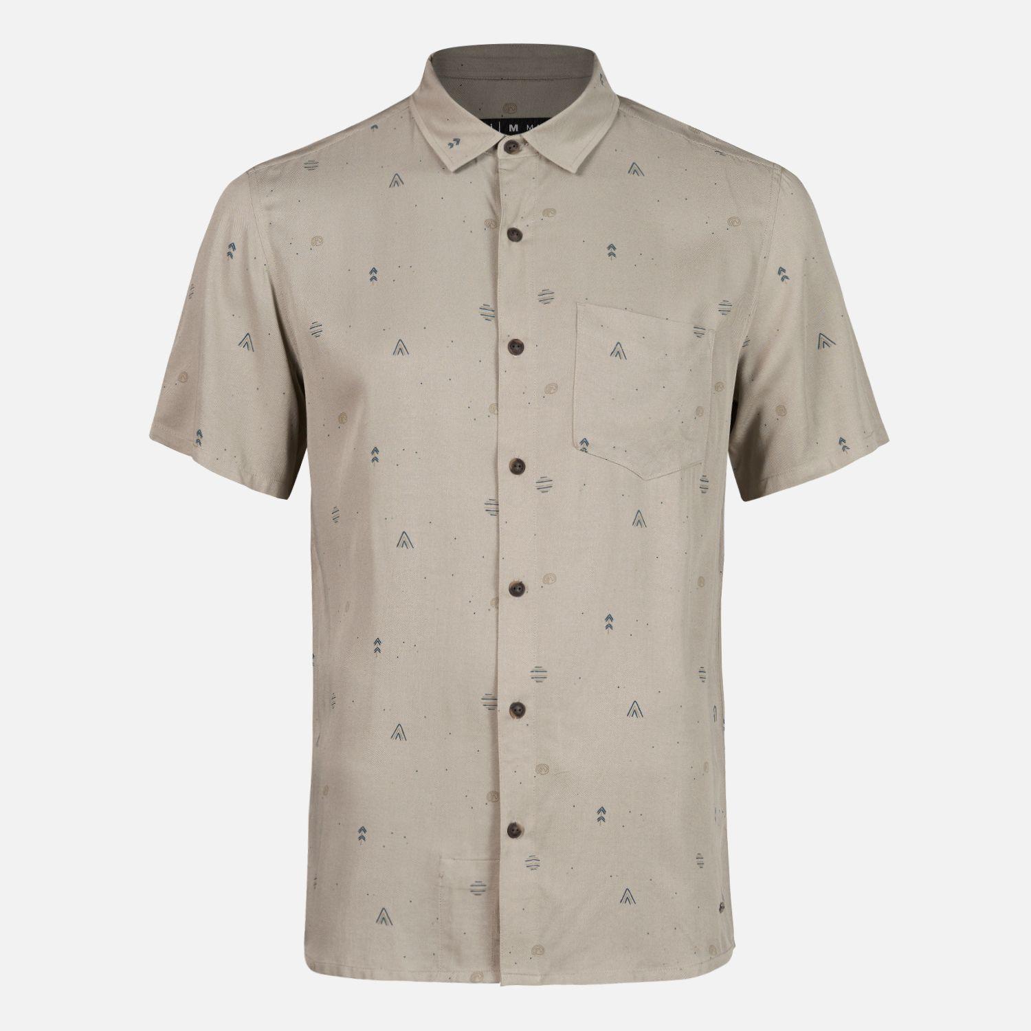 Camisa Hombre Camp Short Sleeve Shirt Print Beige Lippi-0