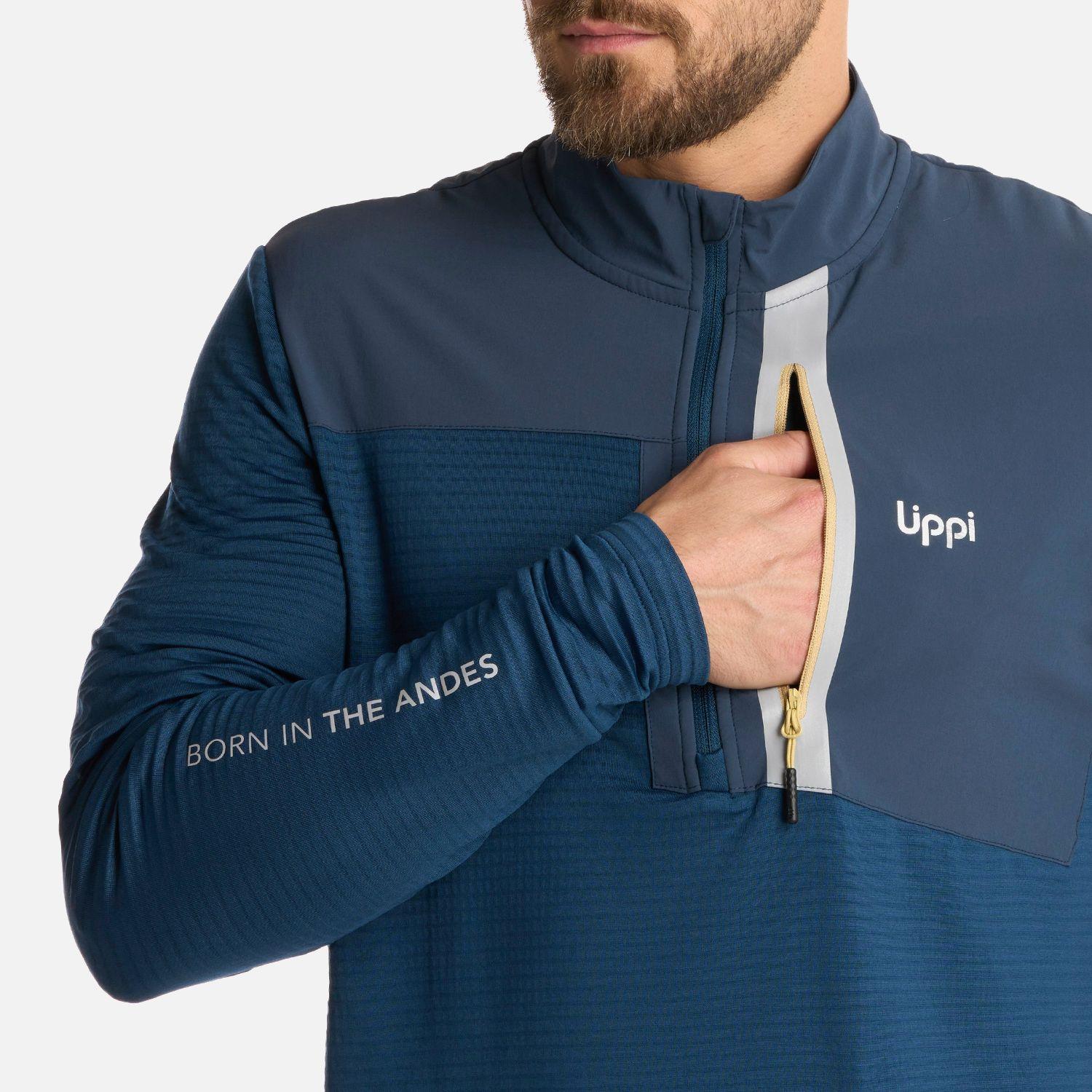 Polerón Hombre Karova Nano-F 14 Zip Azulino Lippi I25-3