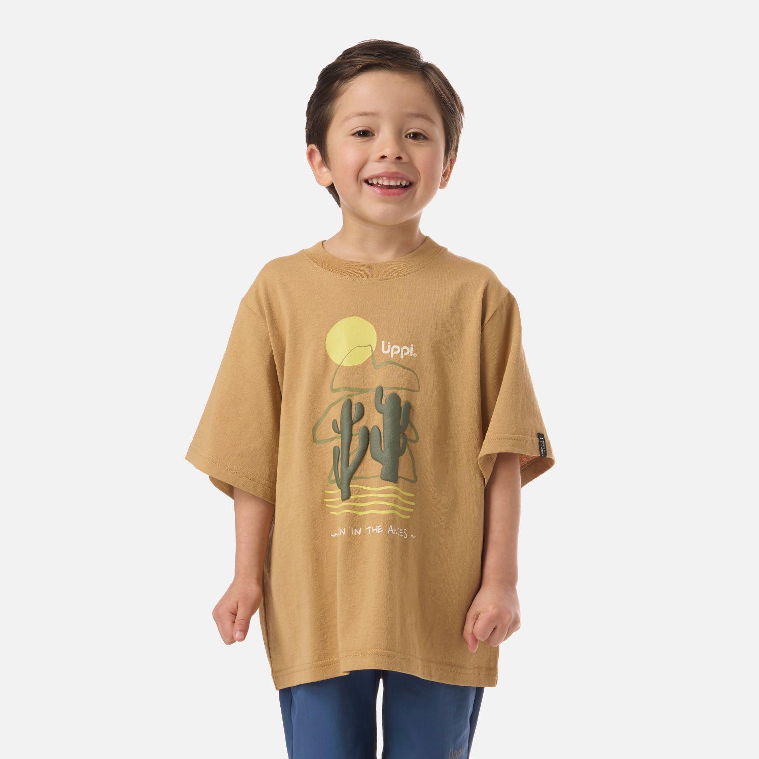 Polera Niño Desert Oversize T-Shirt Camel Lippi V26-0