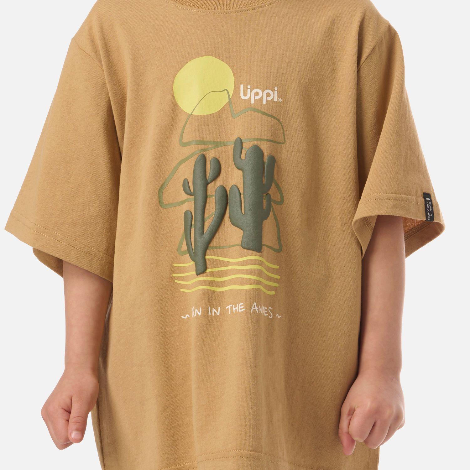 Polera Niño Desert Oversize T-Shirt Camel Lippi V26-3