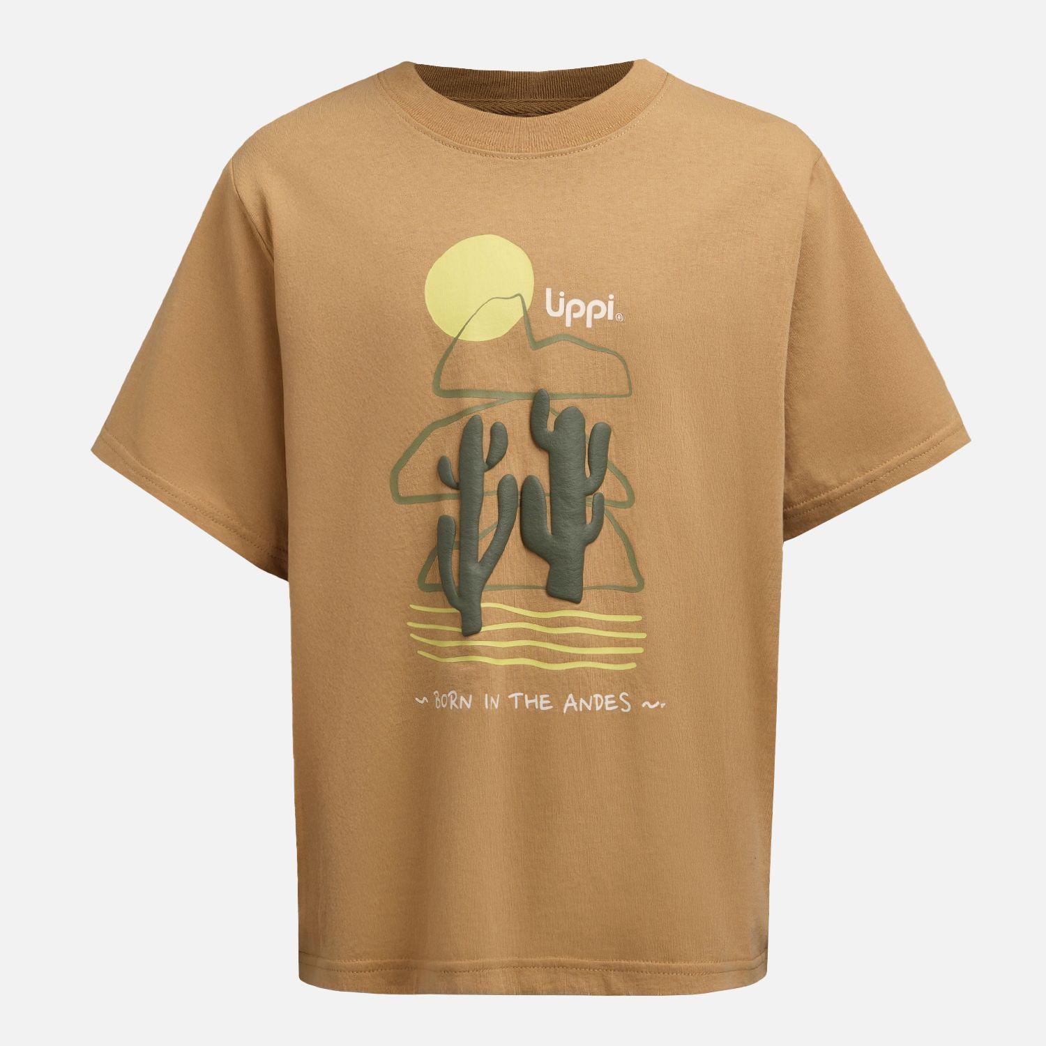 Polera Niño Desert Oversize T-Shirt Camel Lippi V26-5