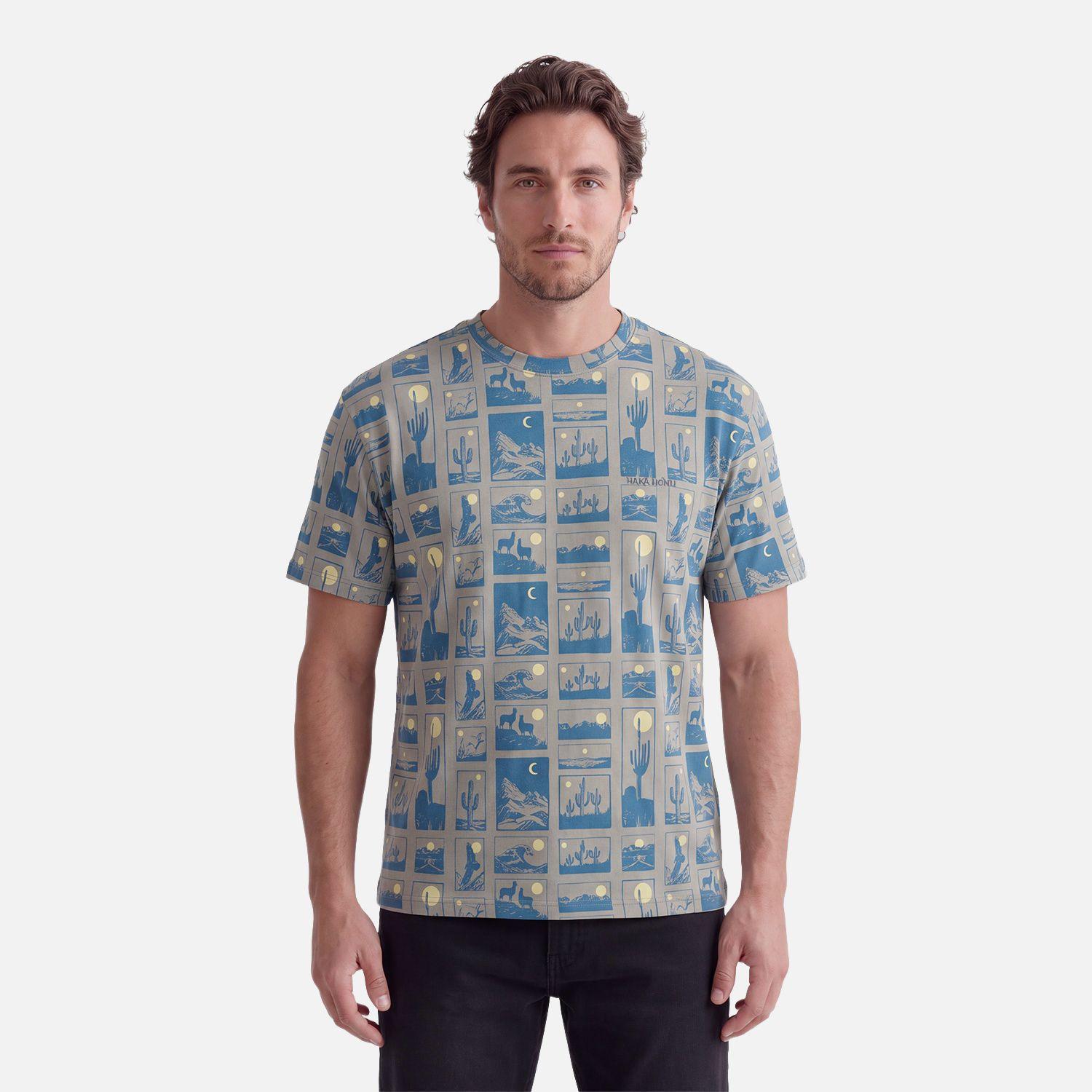 Polera Hombre Pinacoteca Print Laurel Haka Honu V27-0