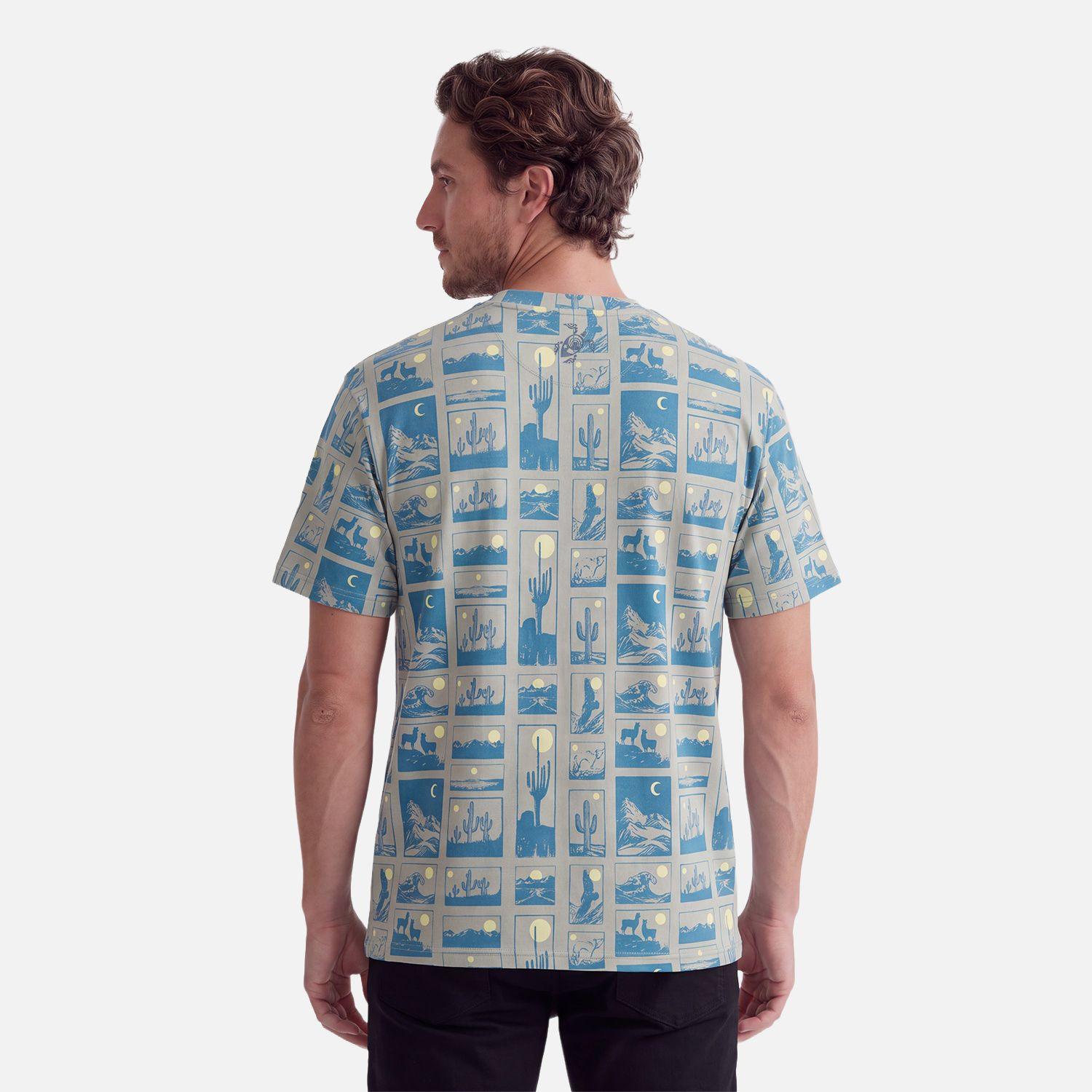 Polera Hombre Pinacoteca Print Laurel Haka Honu V27-1
