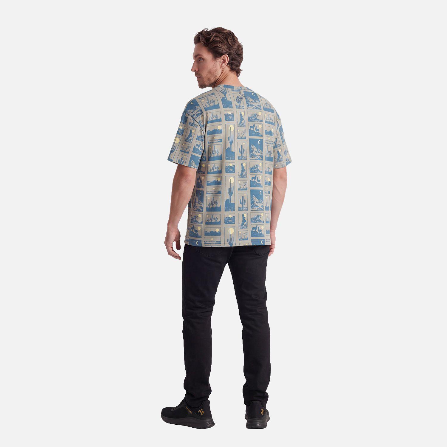 Polera Hombre Pinacoteca Print Laurel Haka Honu V27-3