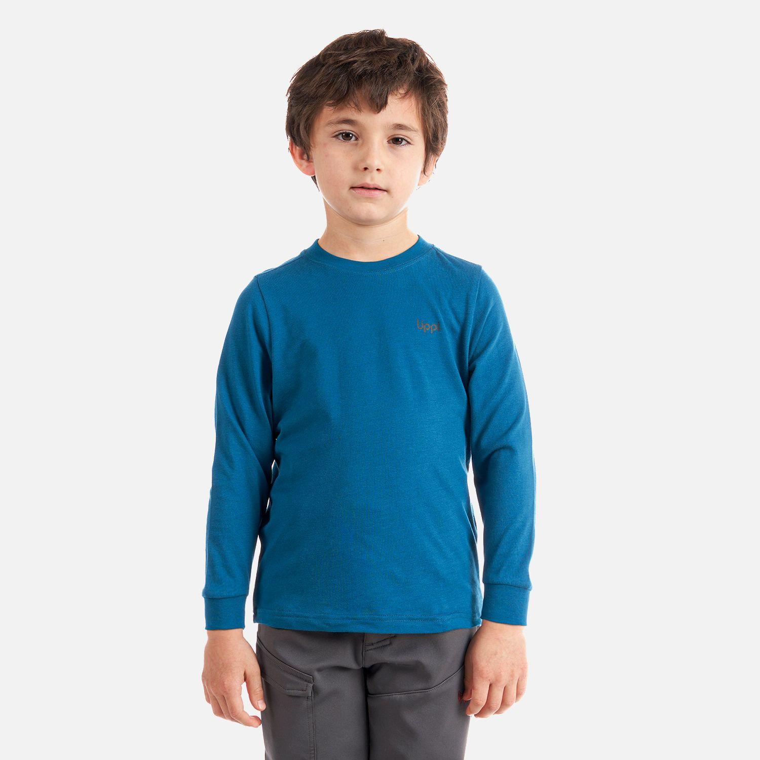 Polera Niño Country Long Sleeve T-Shirt Turquesa Oscuro Lippi-1