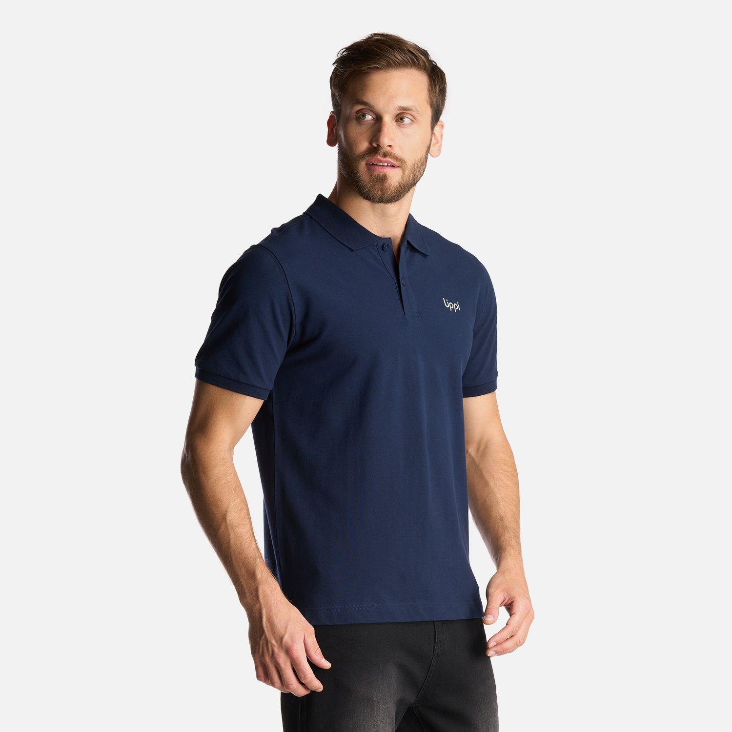 Polera Hombre First Class Elastic Polo Azul Marino Lippi I24-2