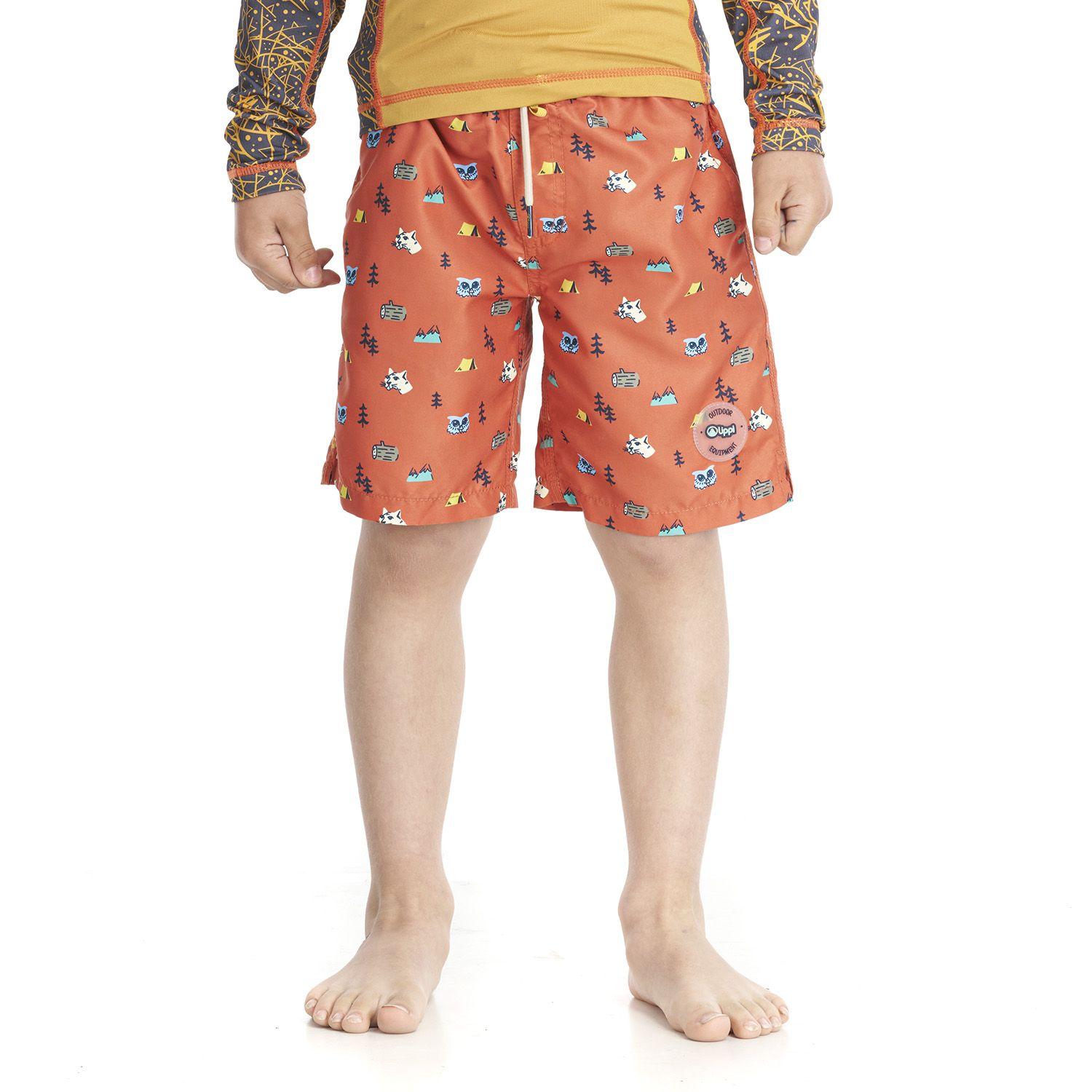 Traje de Baño Niño Aqua Swimwear Print Naranjo Oscuro Lippi-1