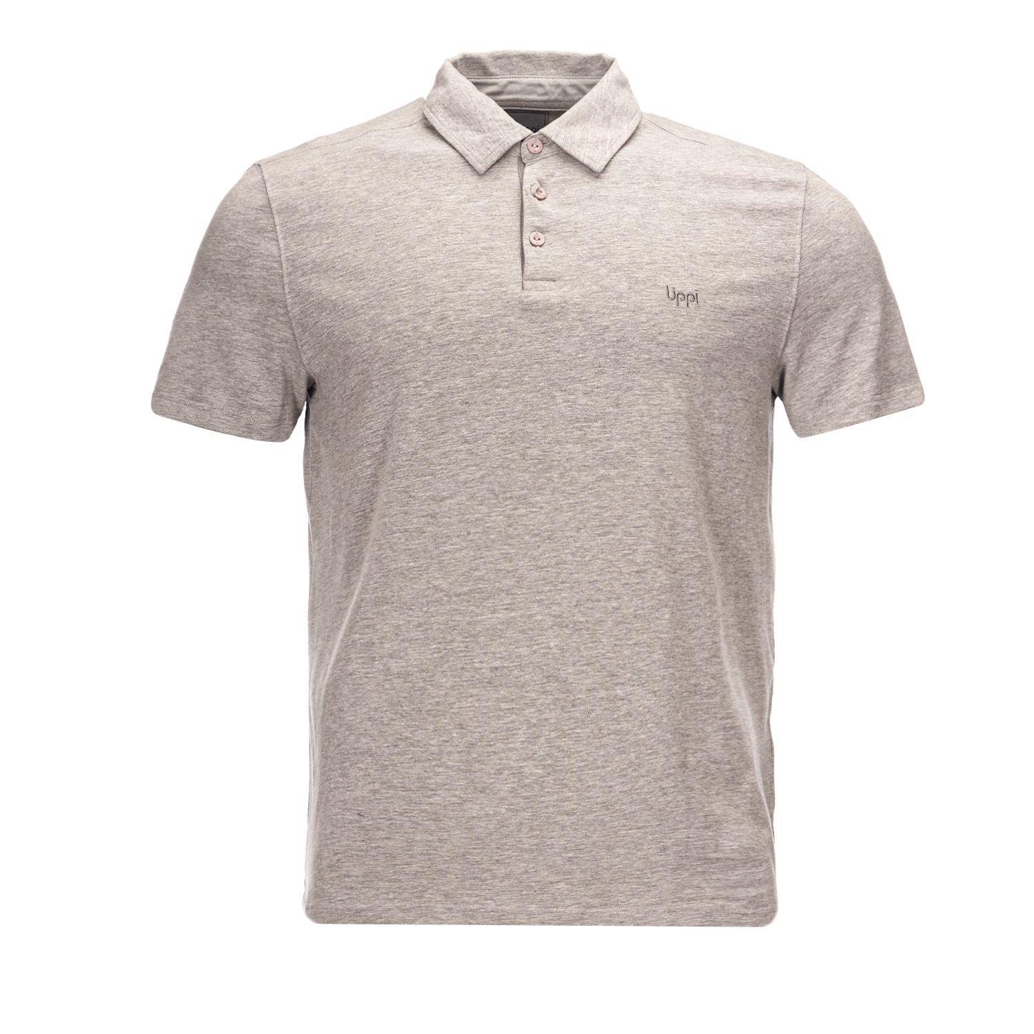 Polera Hombre Jet Polo Melange Gris Medio Lippi-0