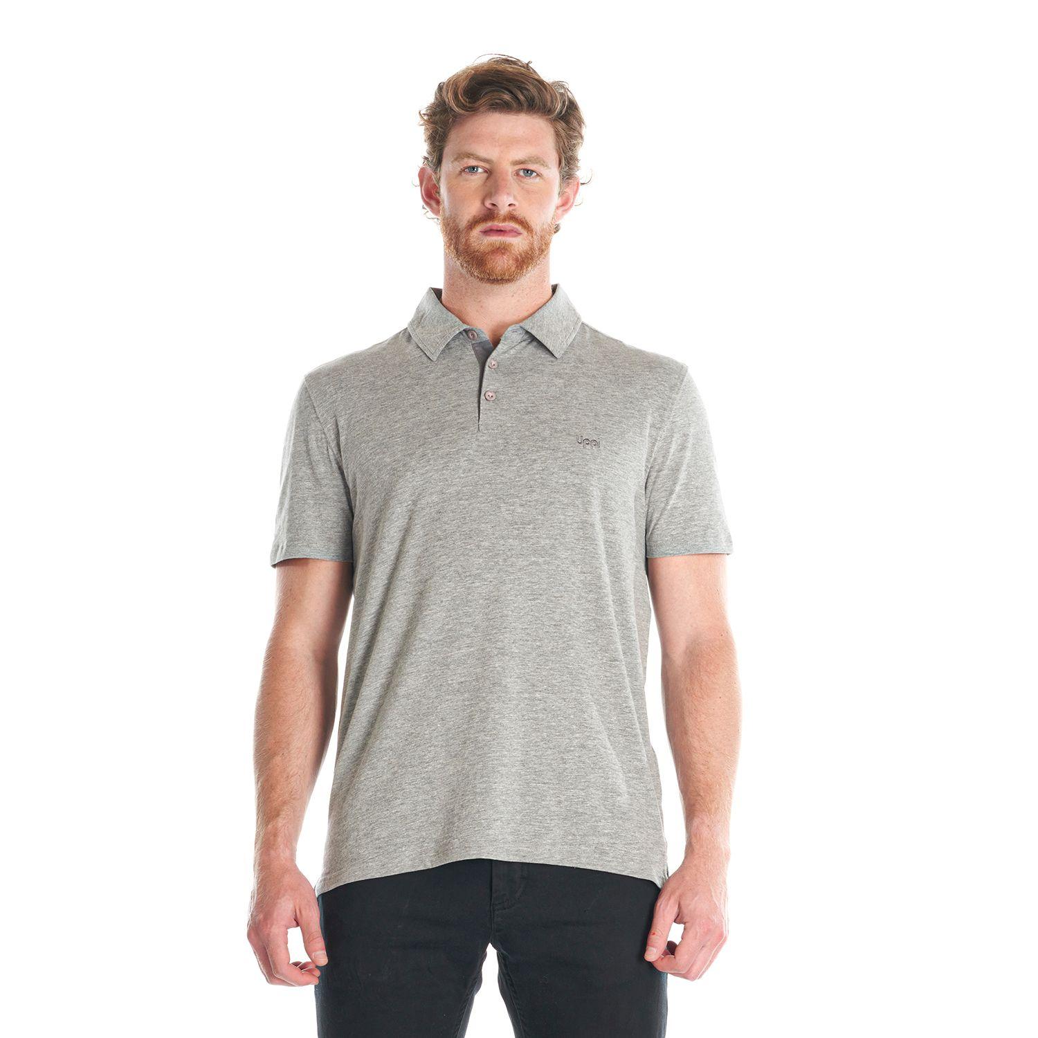 Polera Hombre Jet Polo Melange Gris Medio Lippi-1