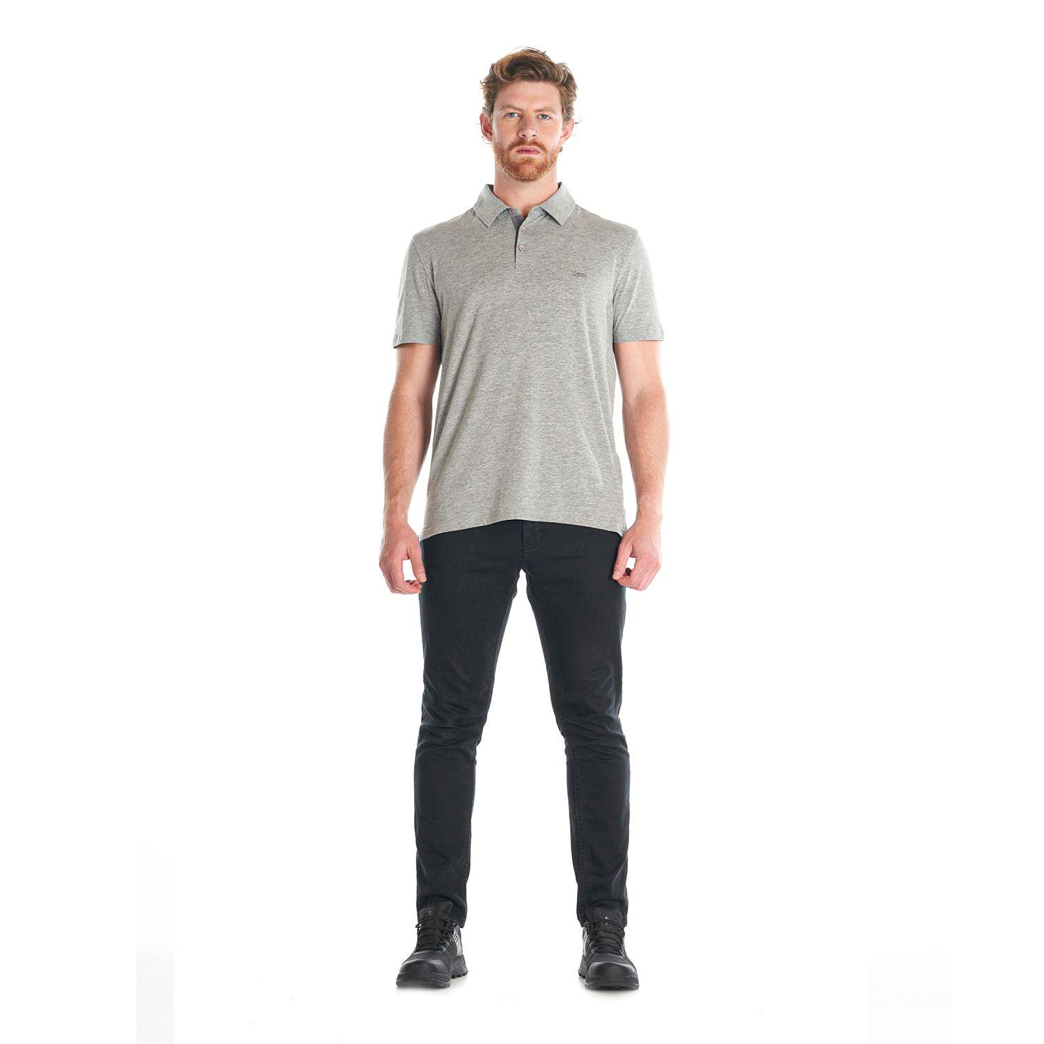 Polera Hombre Jet Polo Melange Gris Medio Lippi-7
