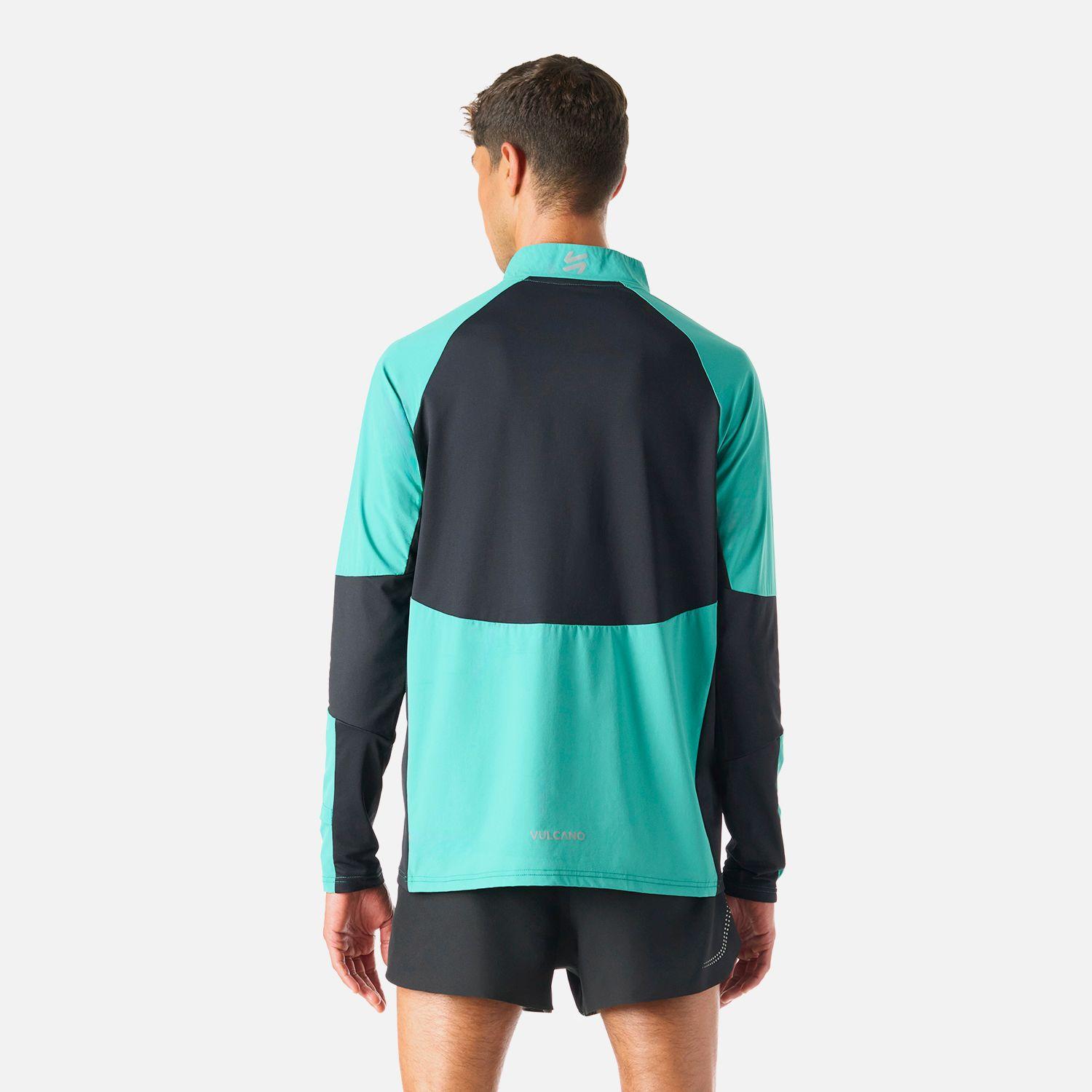 Polerón Hombre Built To Move Pro 1/4 Zip Midlayer Turquesa Vulcano-3