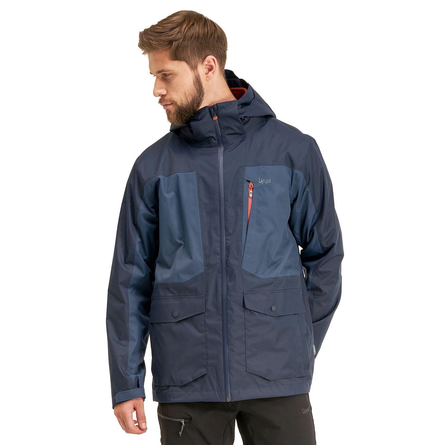 Chaqueta Hombre Tres Cruces Fusion-3 Hoody Jacket Azul Naranjo Oscuro Lippi-1