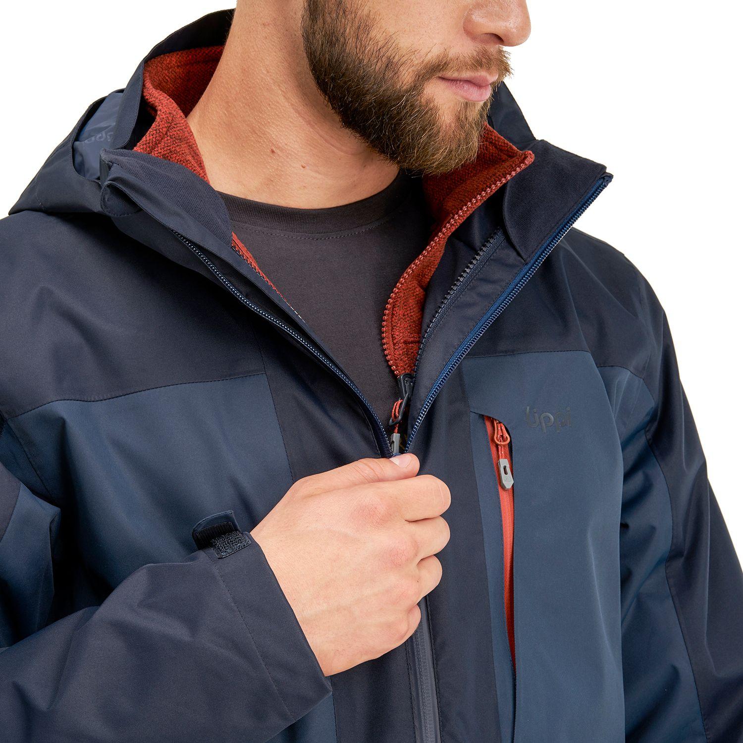 Chaqueta Hombre Tres Cruces Fusion-3 Hoody Jacket Azul Naranjo Oscuro Lippi-6