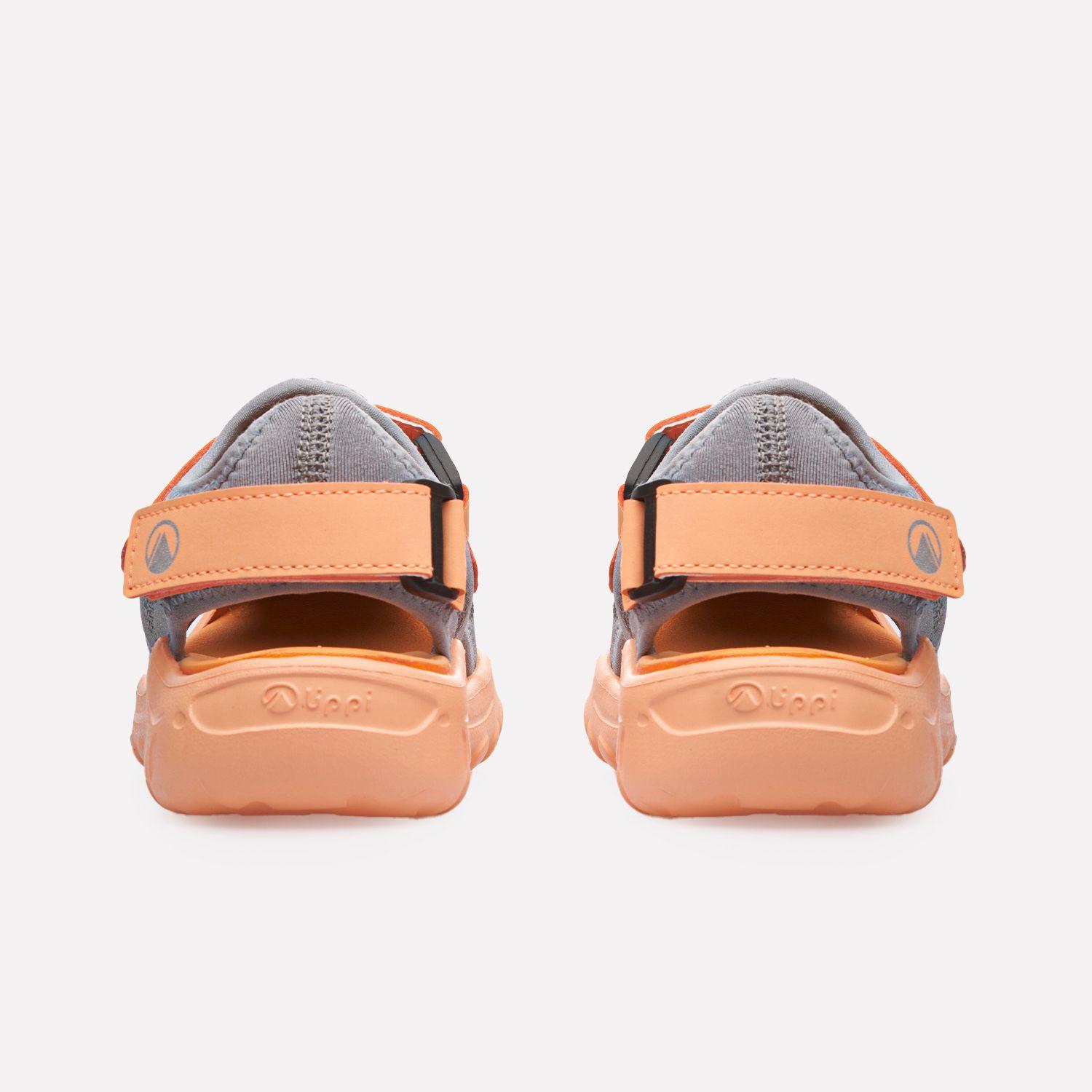 Sandalia Niña Go Out Again Kids Gris / Coral Lippi V26-3