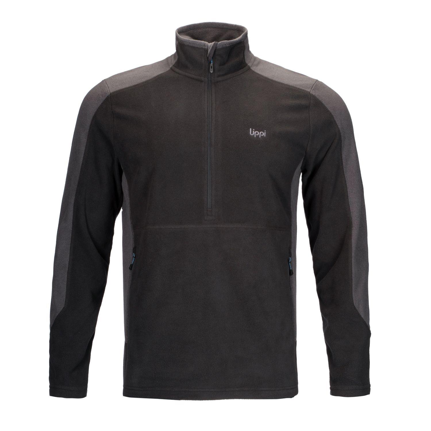 Poleron Hombre Lighter Nano-F 14 Zip Negro Lippi I20-0