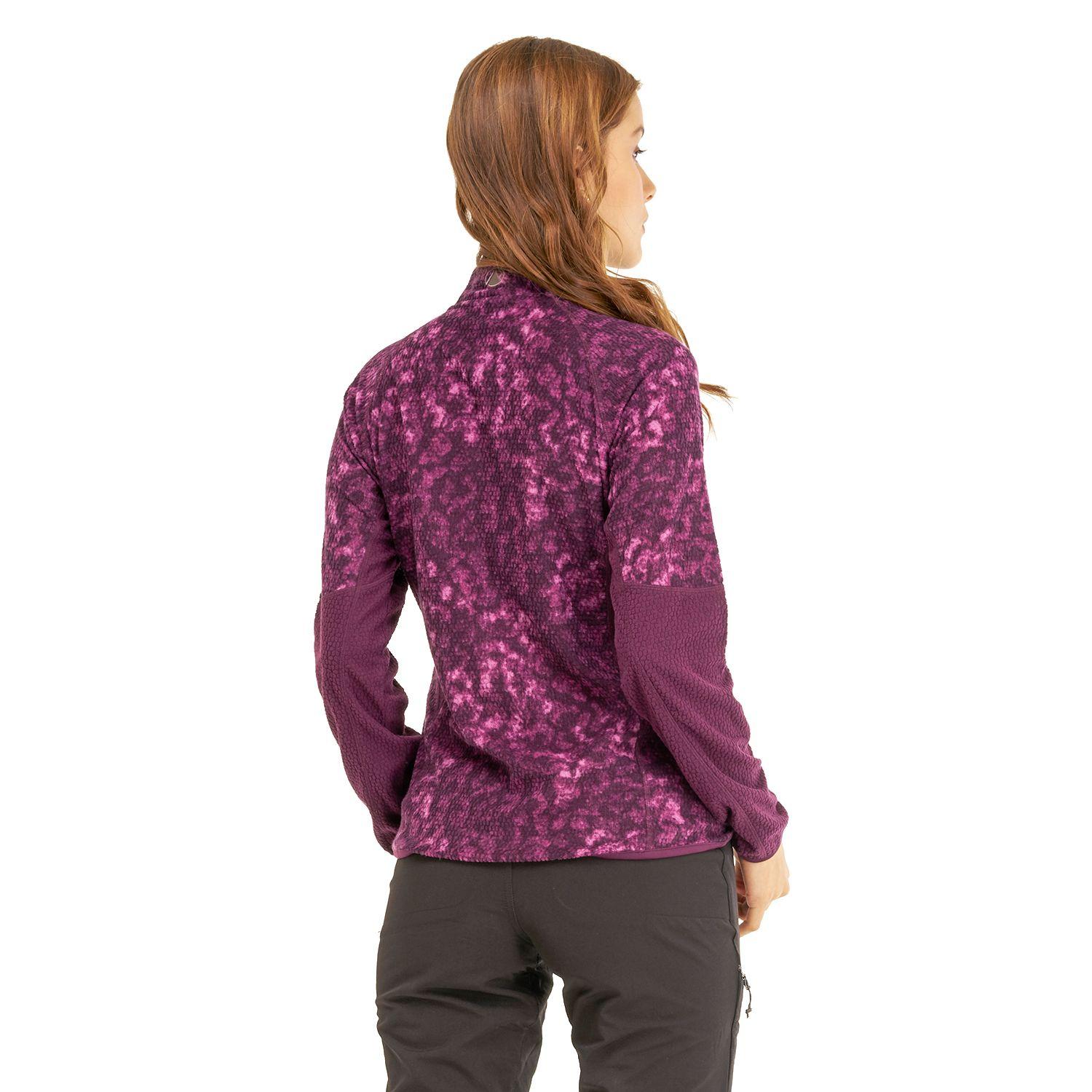 Poleron Mujer Jacaranda Nano-F 14 Zip Print Violeta Lippi-2