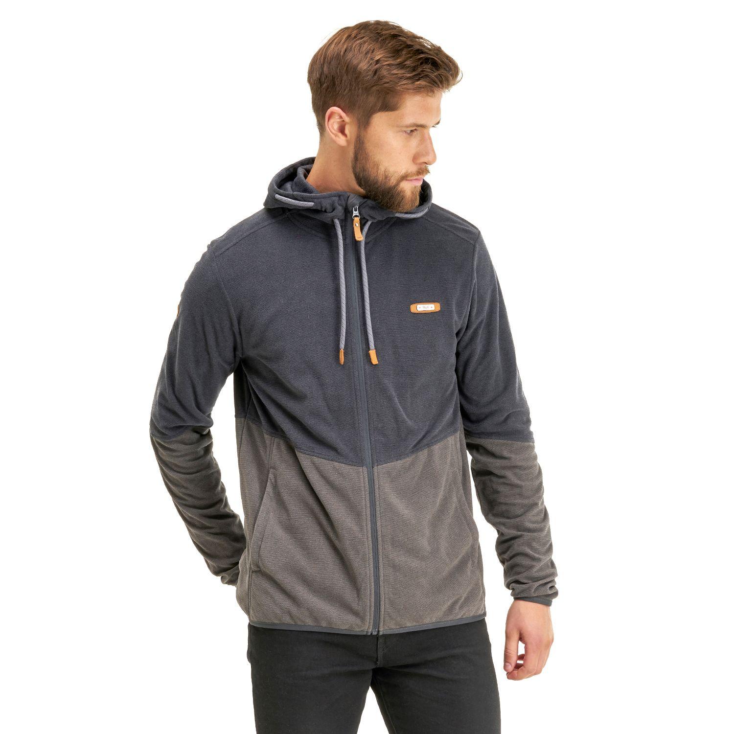 Poleron Hombre Stripes Nano-F Full Zip Hoody Grafito Lippi I20-1