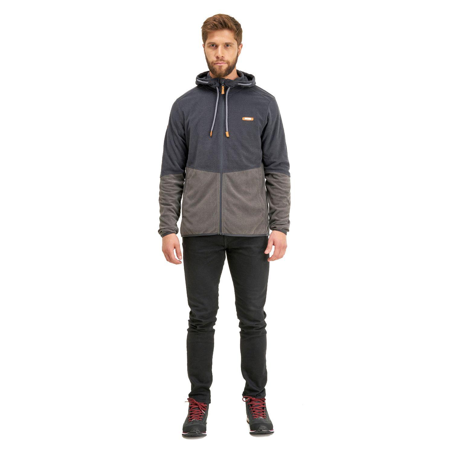 Poleron Hombre Stripes Nano-F Full Zip Hoody Grafito Lippi I20-5