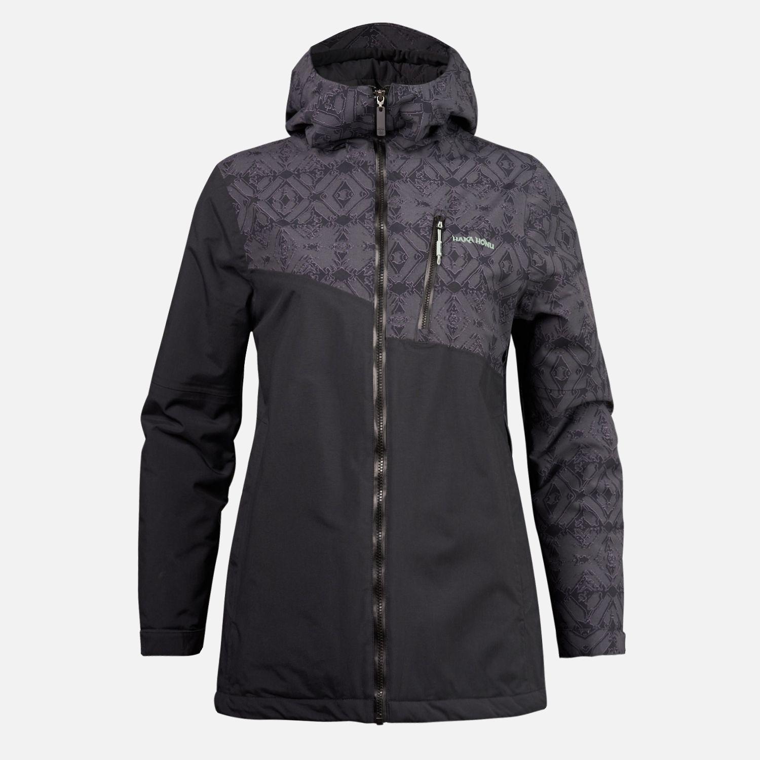 Chaqueta Mujer Yeti Print Negro Haka Honu I23-4
