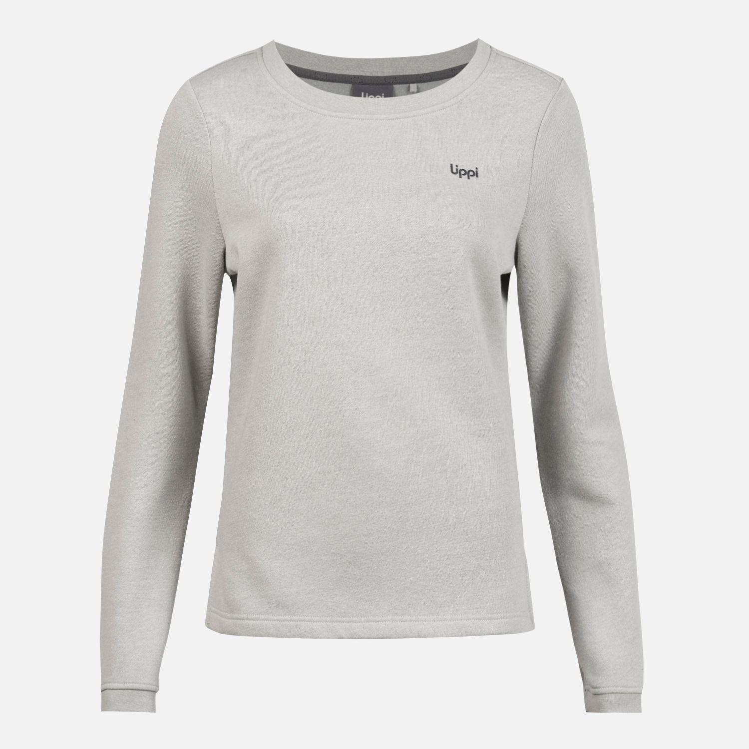 Poleron Mujer Insigne Sweatshirt Melange Gris Claro Lippi-0
