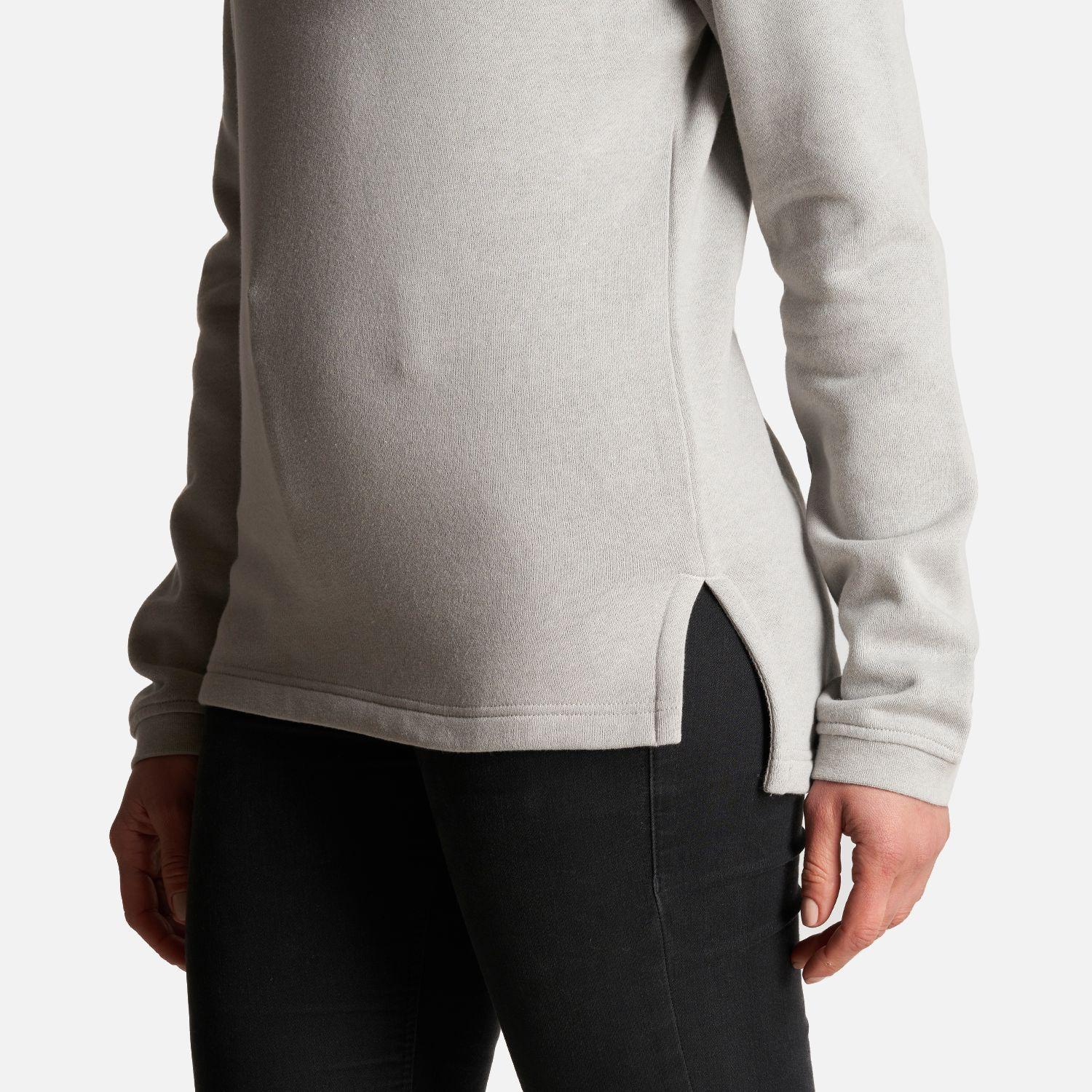 Poleron Mujer Insigne Sweatshirt Melange Gris Claro Lippi-5