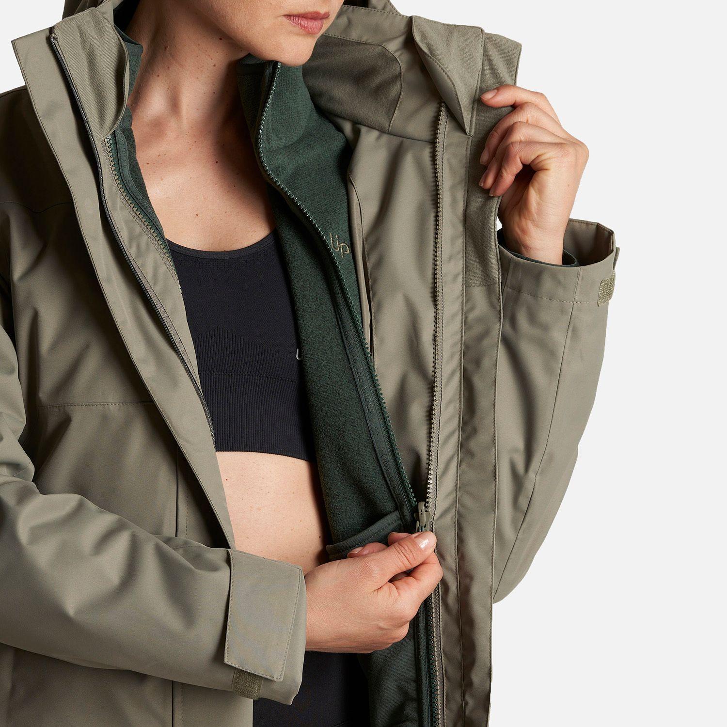 Chaqueta Mujer Tres Cruces Fusion-3 Hoody Jacket Laurel/Verde Botella Lippi-8
