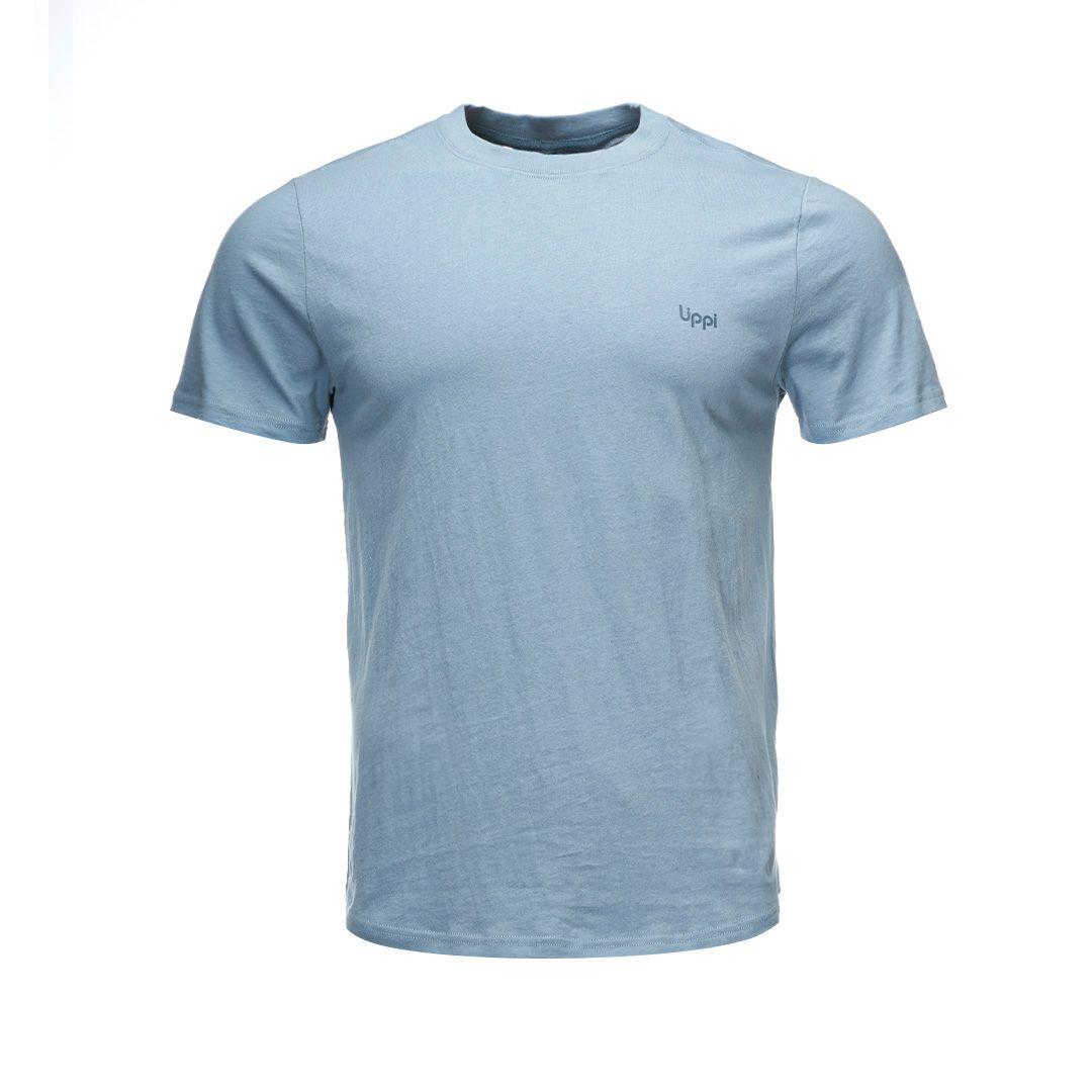 Polera Hombre Ulmo Cotton UV-Stop T-Shirt Celeste Oscuro Lippi-0
