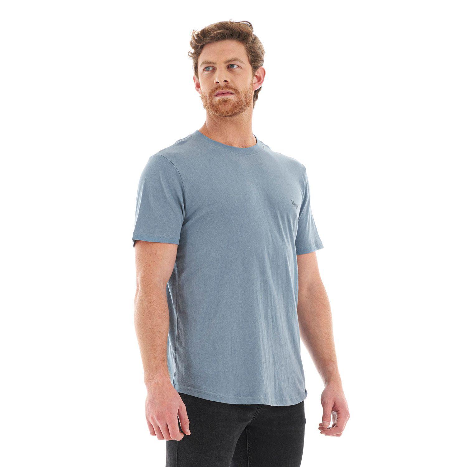 Polera Hombre Ulmo Cotton UV-Stop T-Shirt Celeste Oscuro Lippi-2