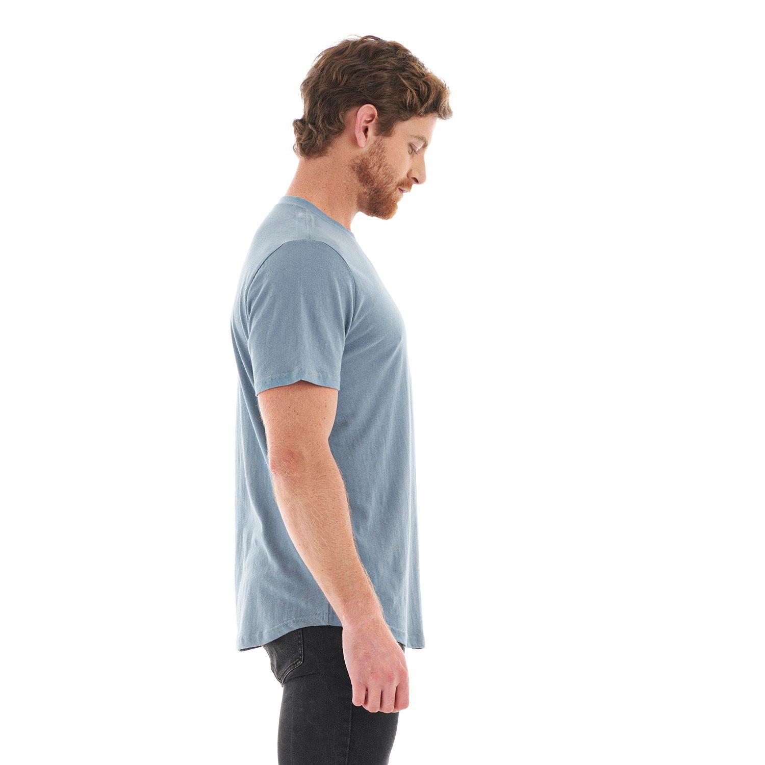 Polera Hombre Ulmo Cotton UV-Stop T-Shirt Celeste Oscuro Lippi-3