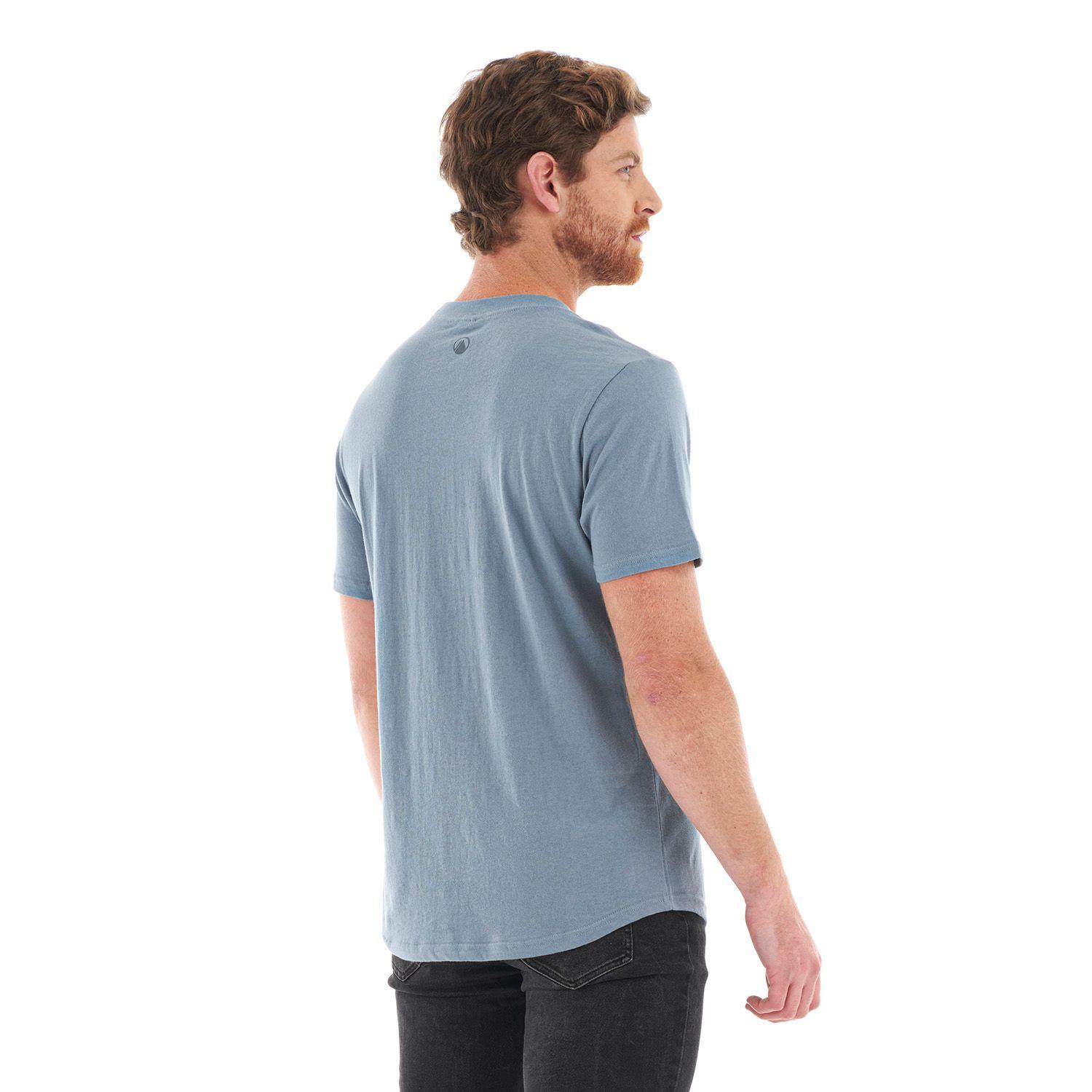 Polera Hombre Ulmo Cotton UV-Stop T-Shirt Celeste Oscuro Lippi-4