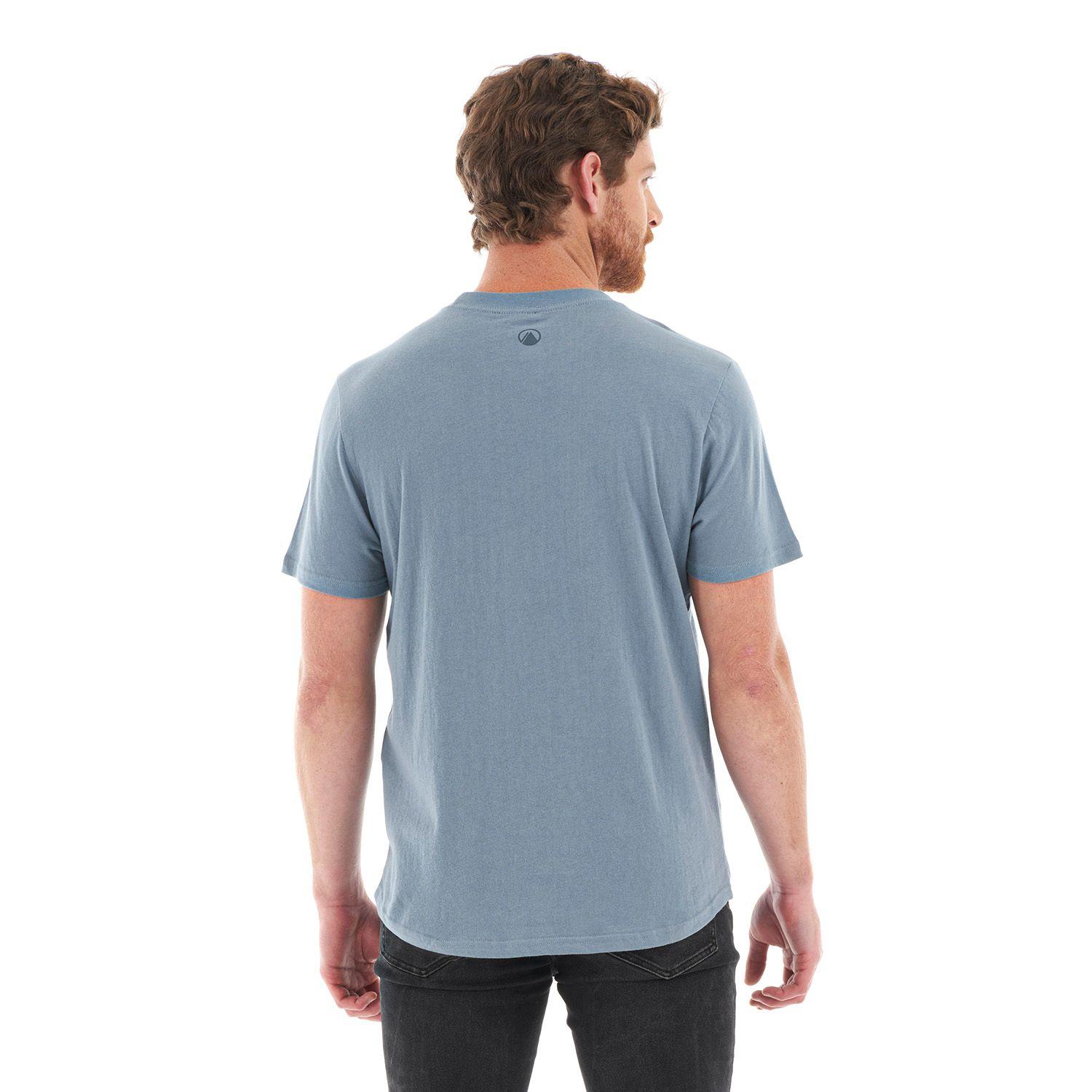 Polera Hombre Ulmo Cotton UV-Stop T-Shirt Celeste Oscuro Lippi-5