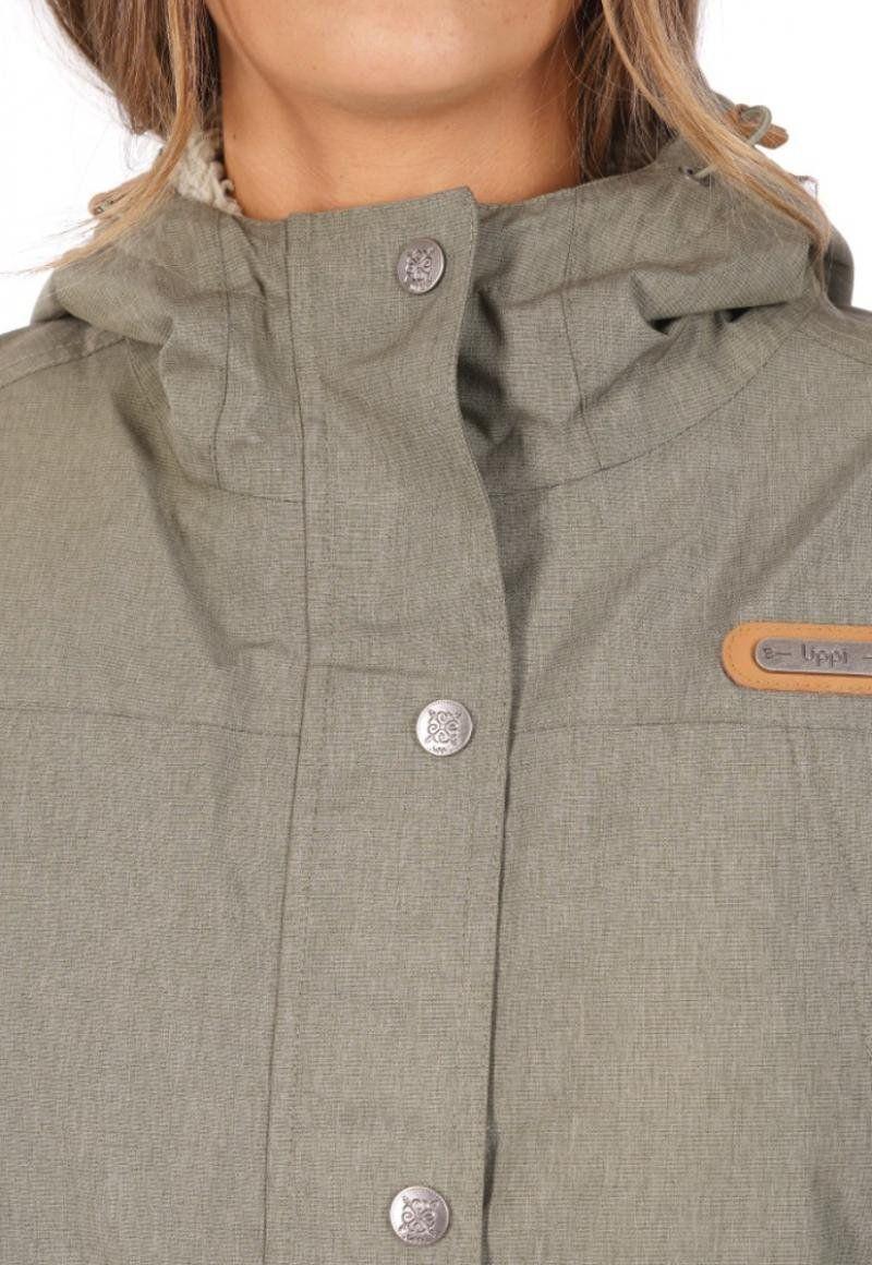 Chaqueta Mujer Linque B-Dry Hoody Jacket Melange Verde Claro Lippi-5