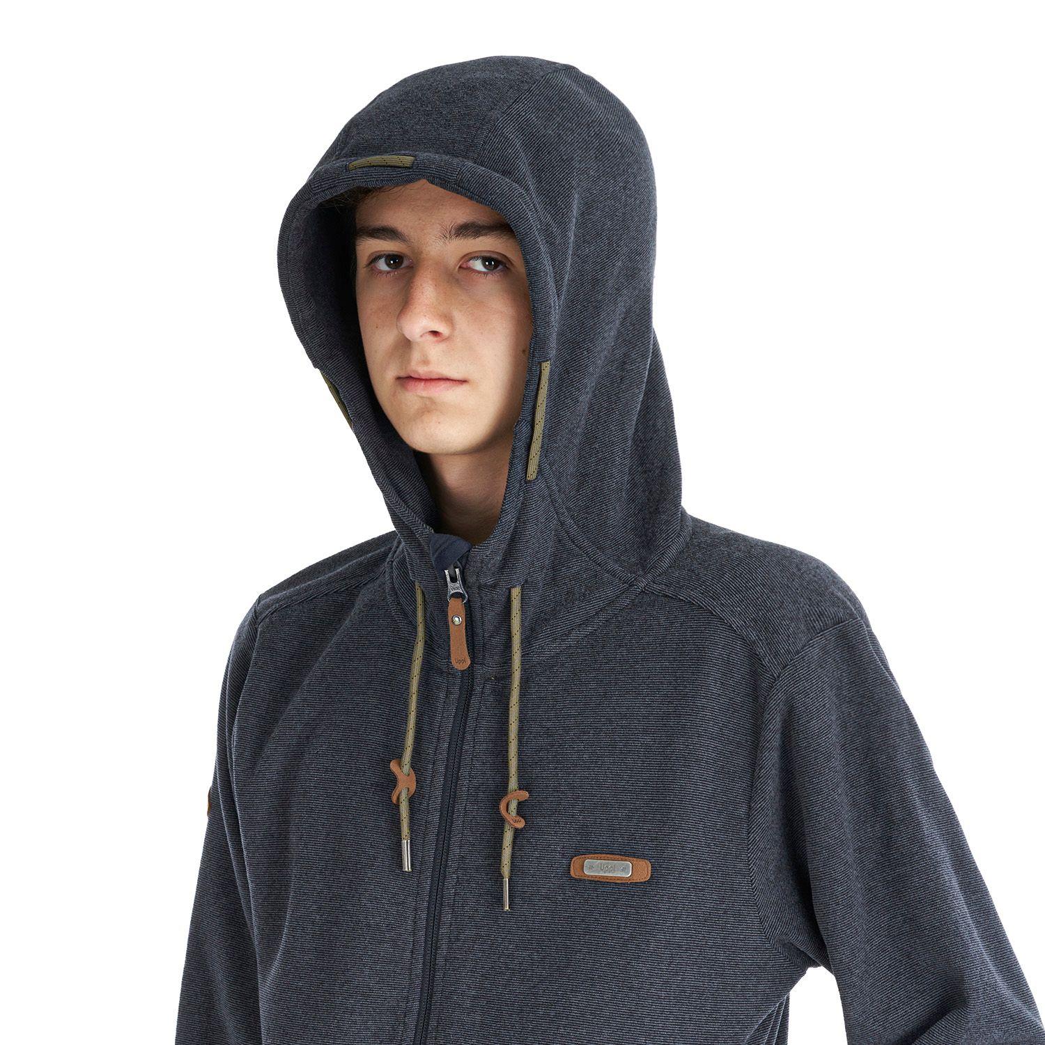 Poleron Teen Boy Stripes Nano-F Full Zip Azul Piedra Lippi-4