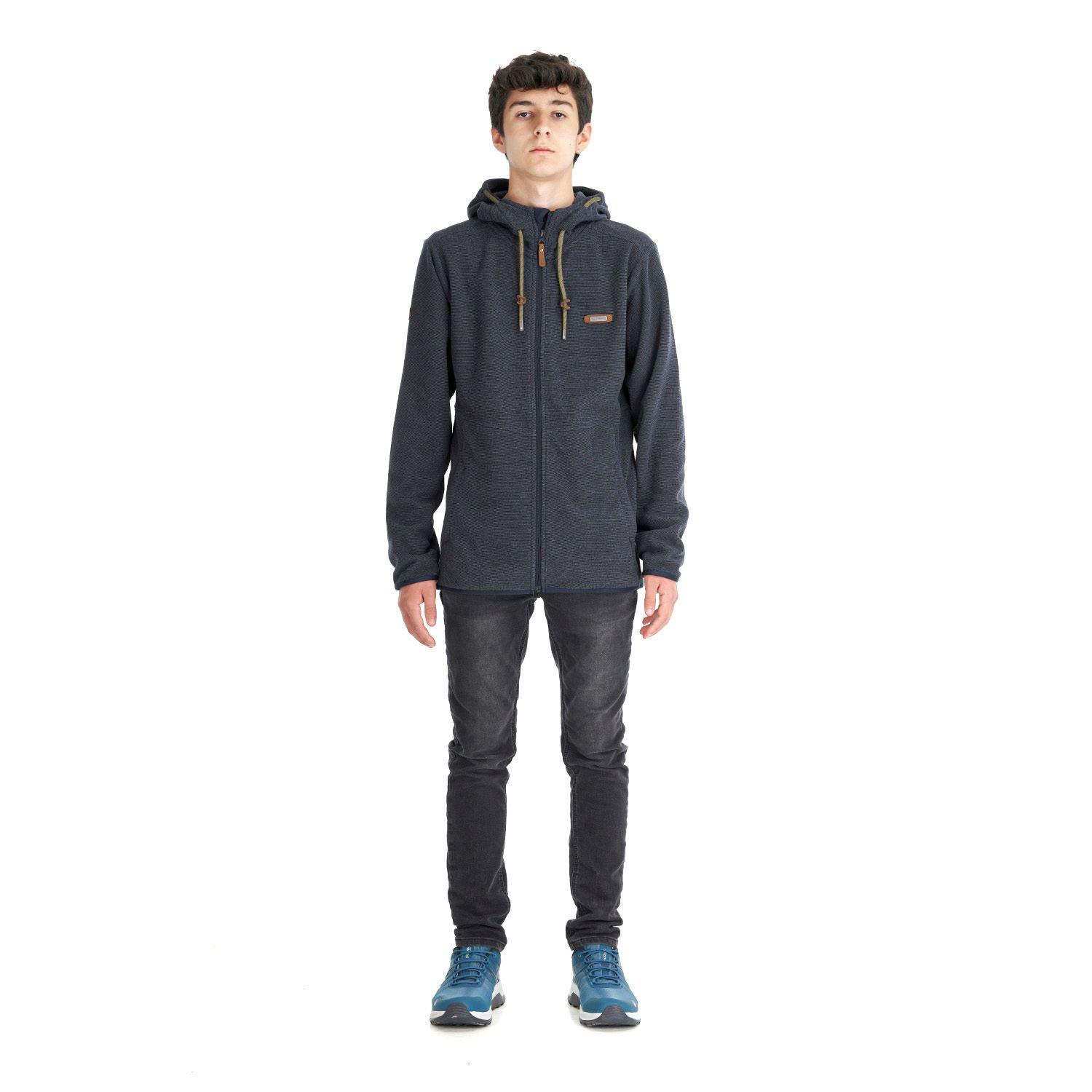 Poleron Teen Boy Stripes Nano-F Full Zip Azul Piedra Lippi-5